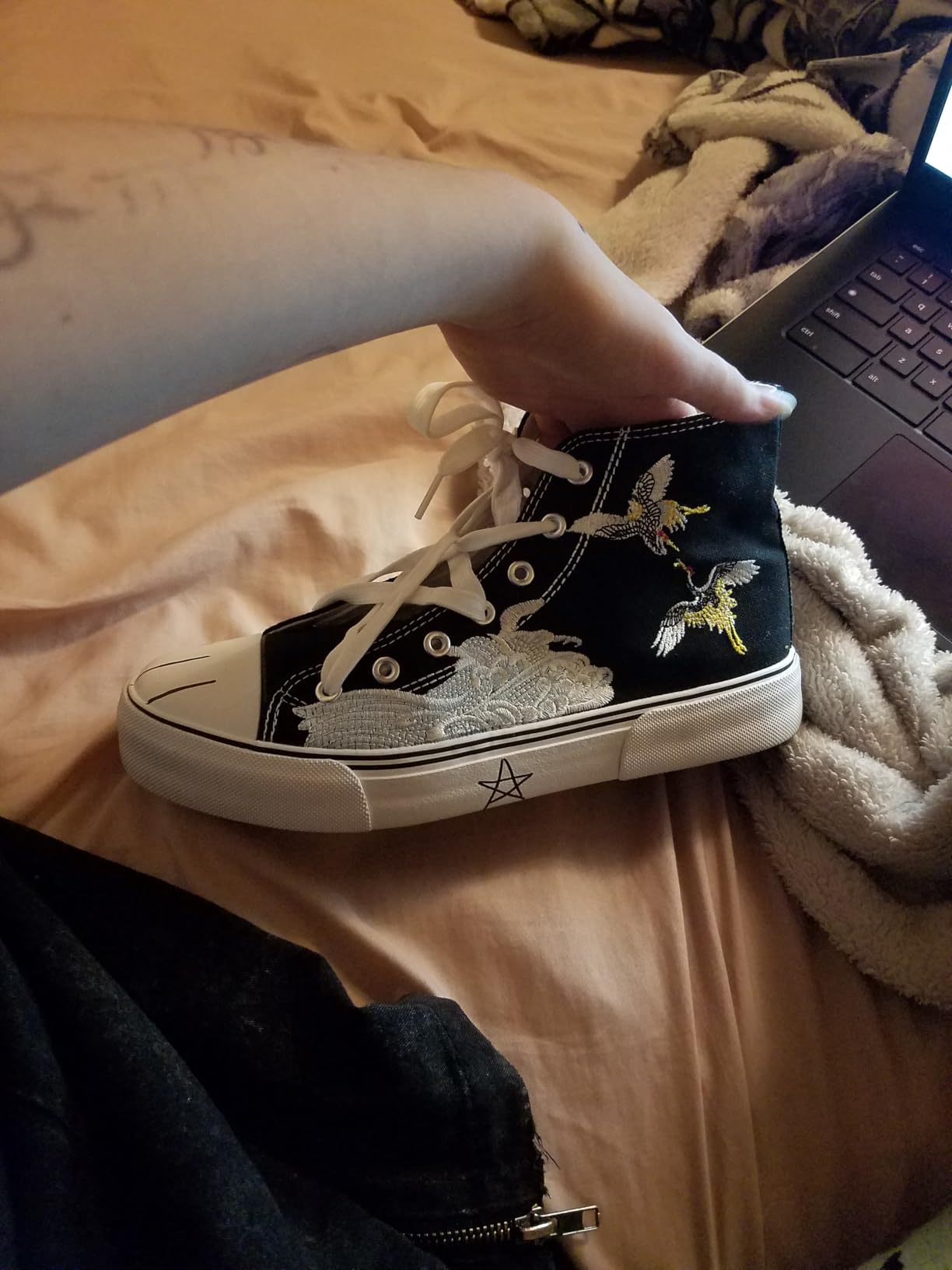 hash bubbie sneakers customized with drawings showing versatility for personal expression