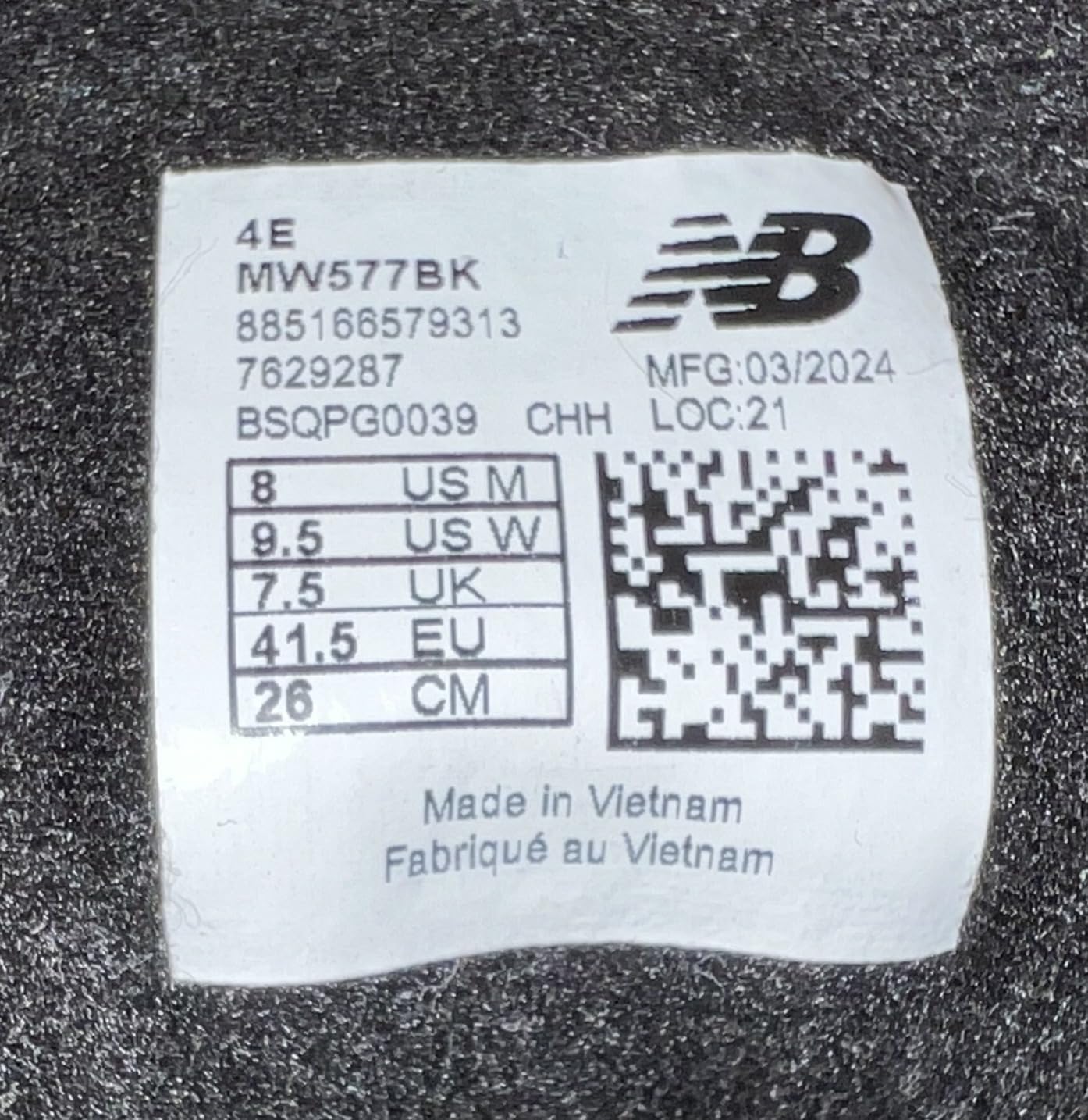 New Balance 577 V1 final product shot showing overall design and construction quality