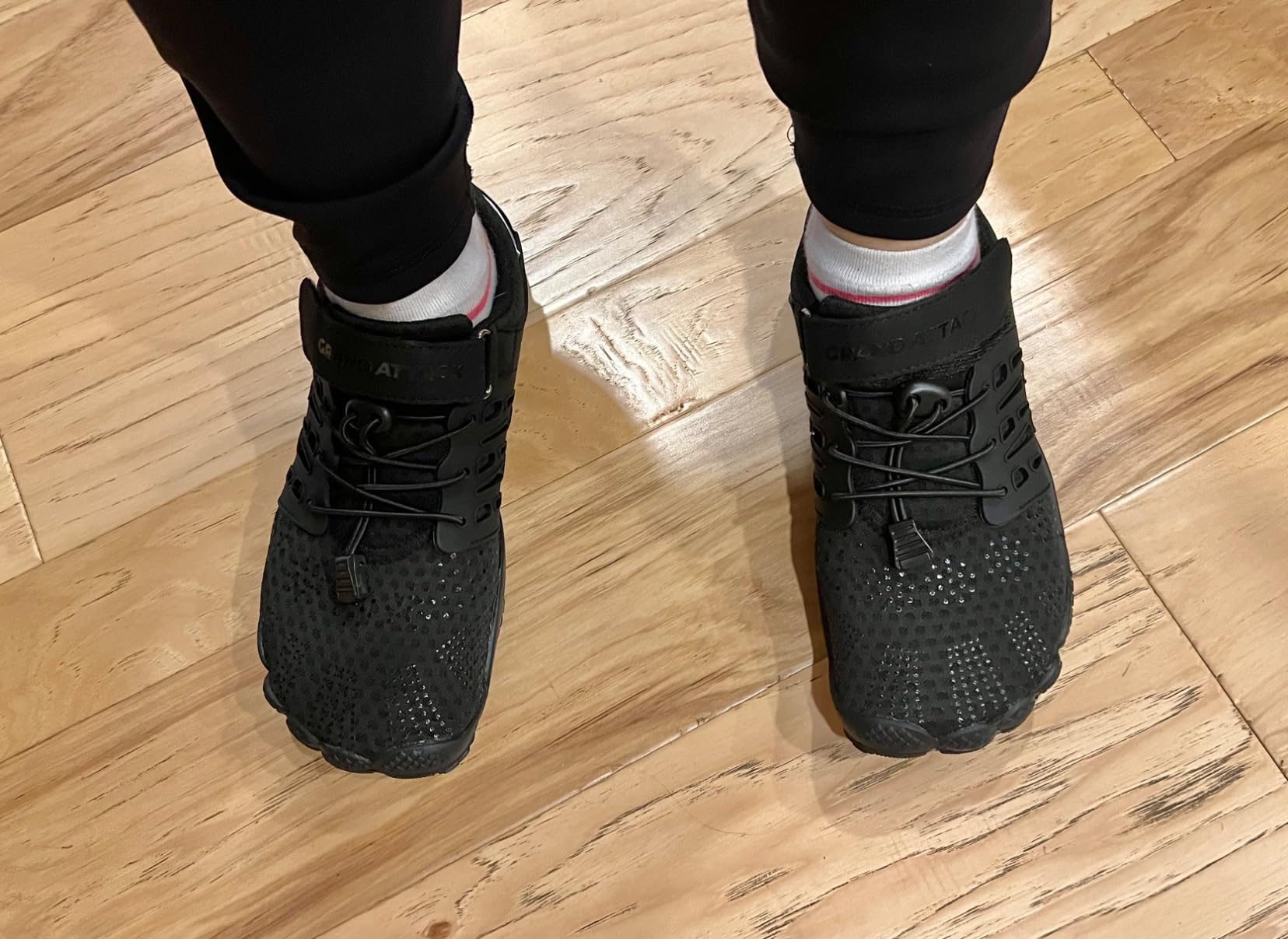 Grand Attack Women's Barefoot Shoes black cross-trainer with wide toe box and zero drop design