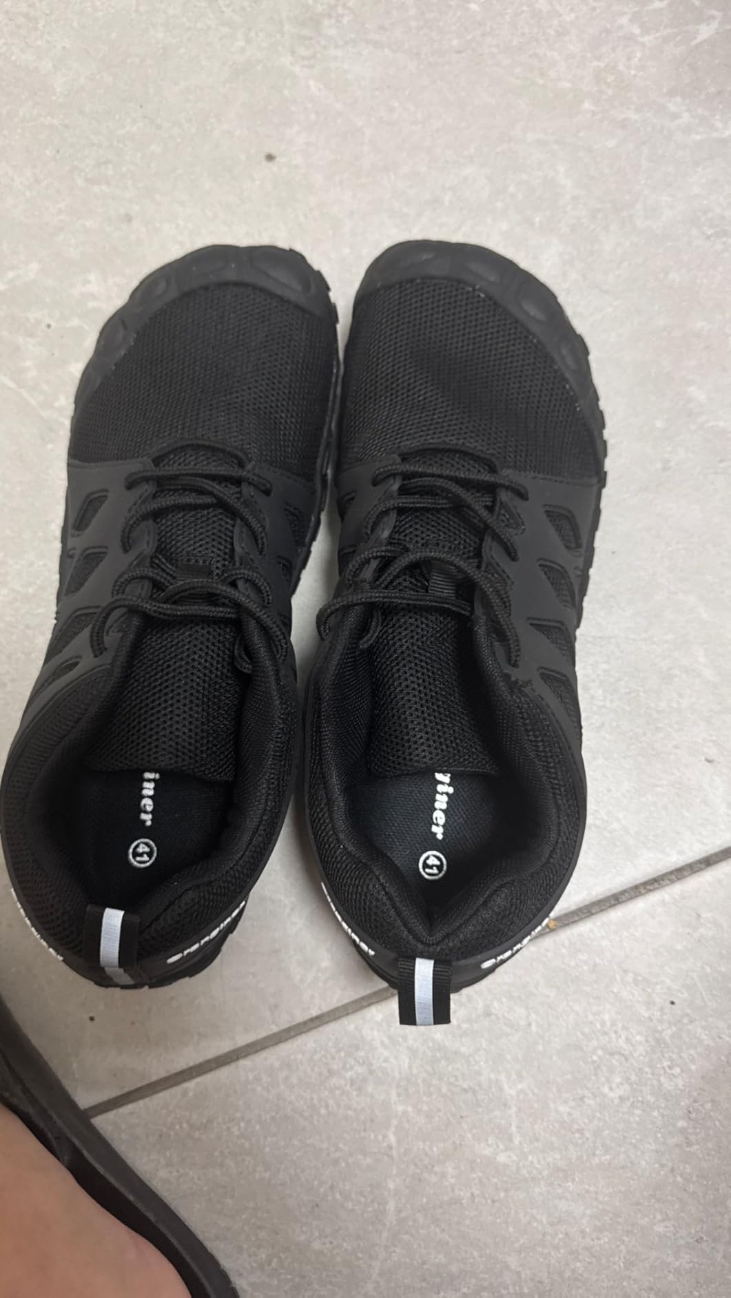 Full product view showing complete design elements and construction quality of Oranginer barefoot shoes