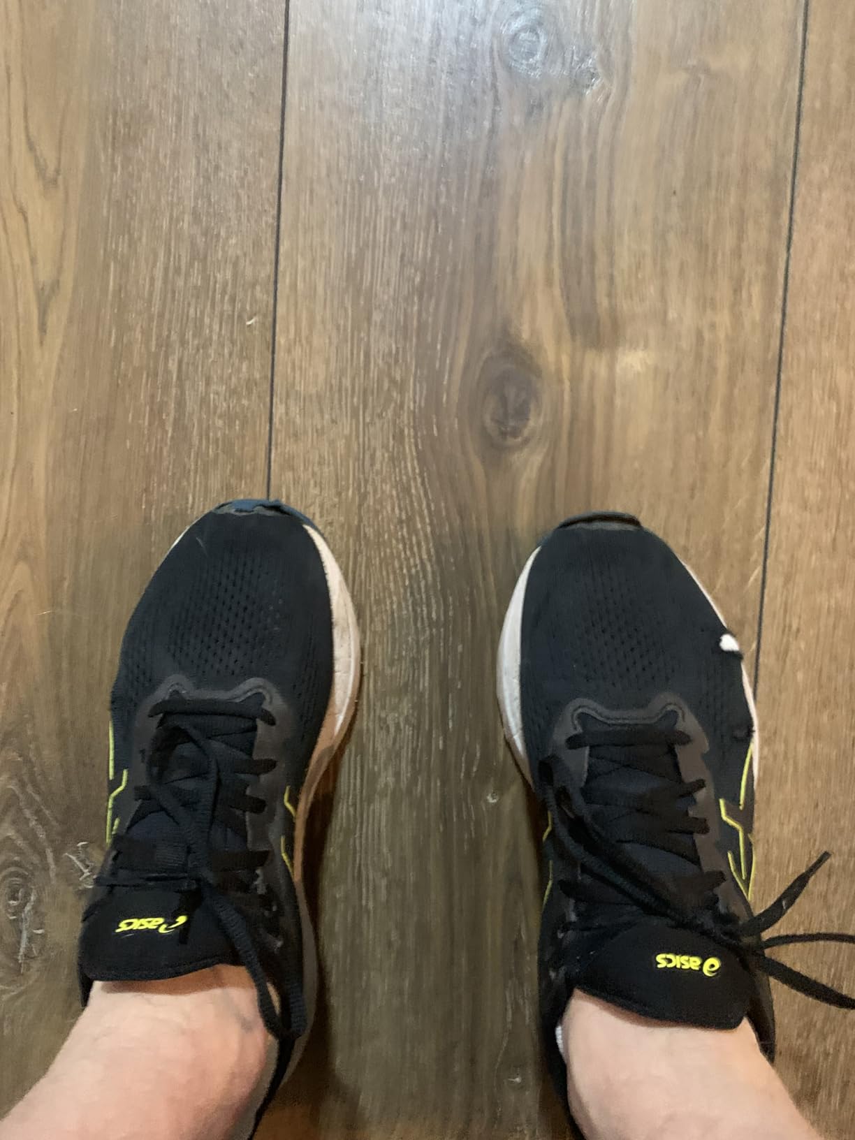 ASICS GT-1000 12 showing toe wear pattern after extended use
