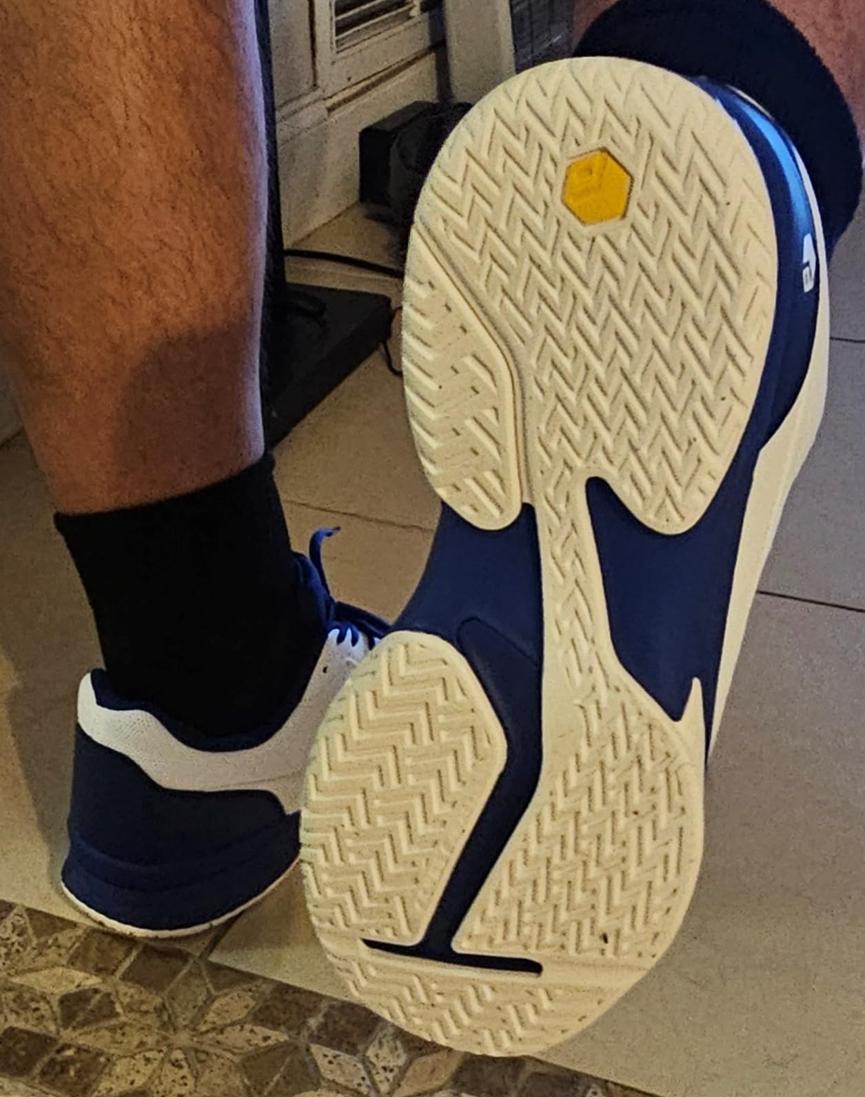 FitVille pickleball shoes detailed view showing mesh upper construction and lacing system