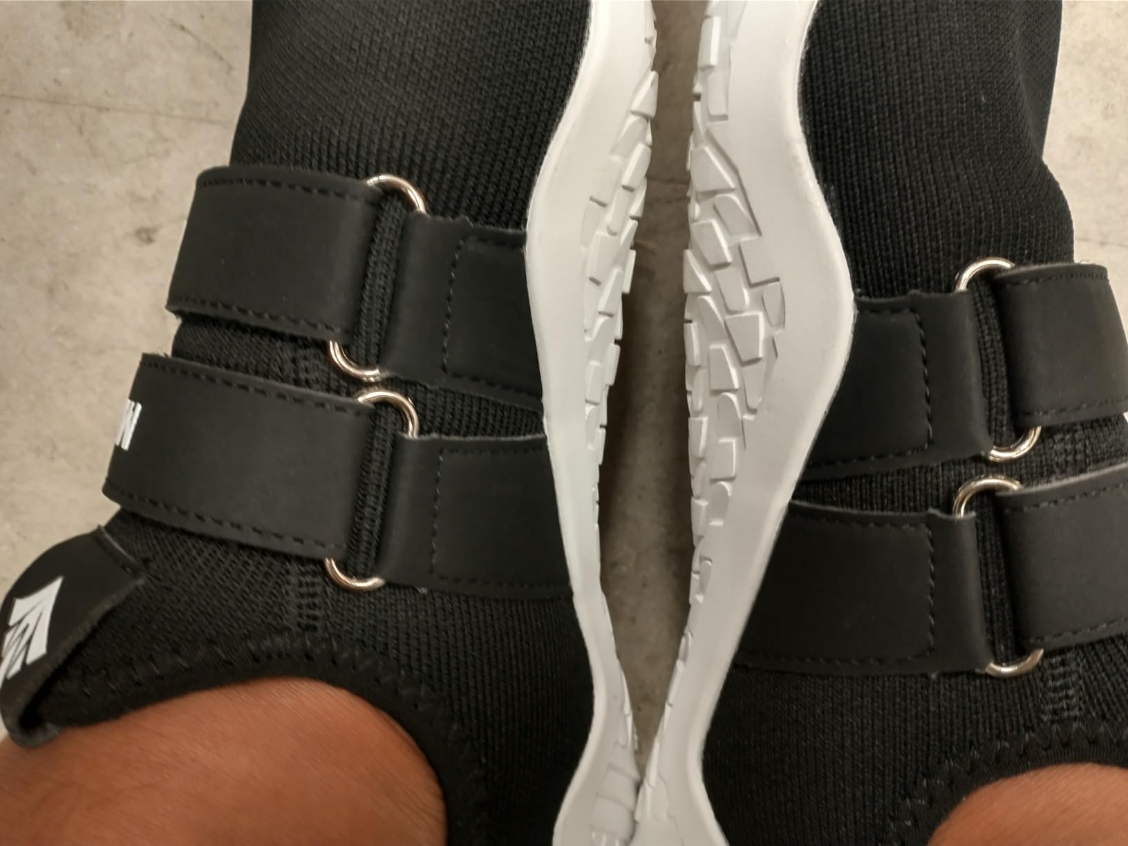 MANUEKLEAR deadlift shoes worn during gym training session