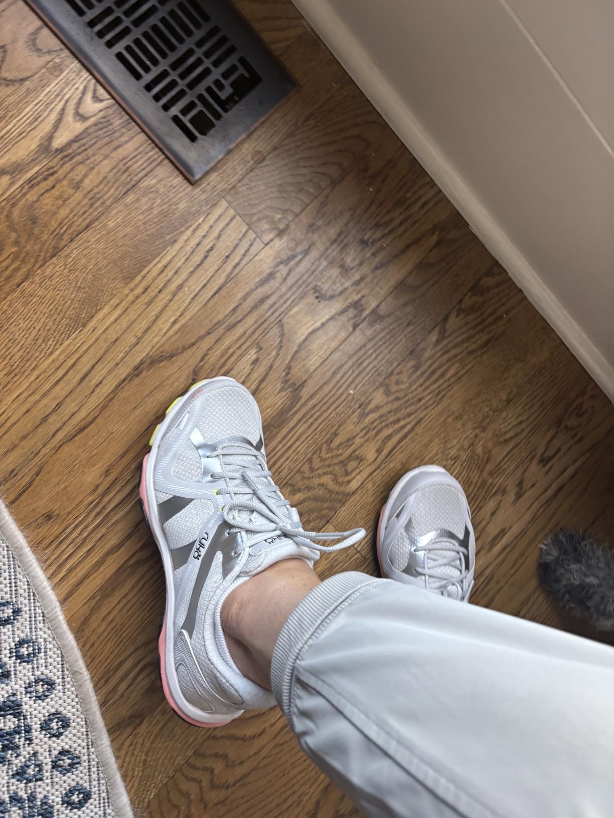 Ryka Influence Training Shoe design details showing mesh upper and pivot point sole