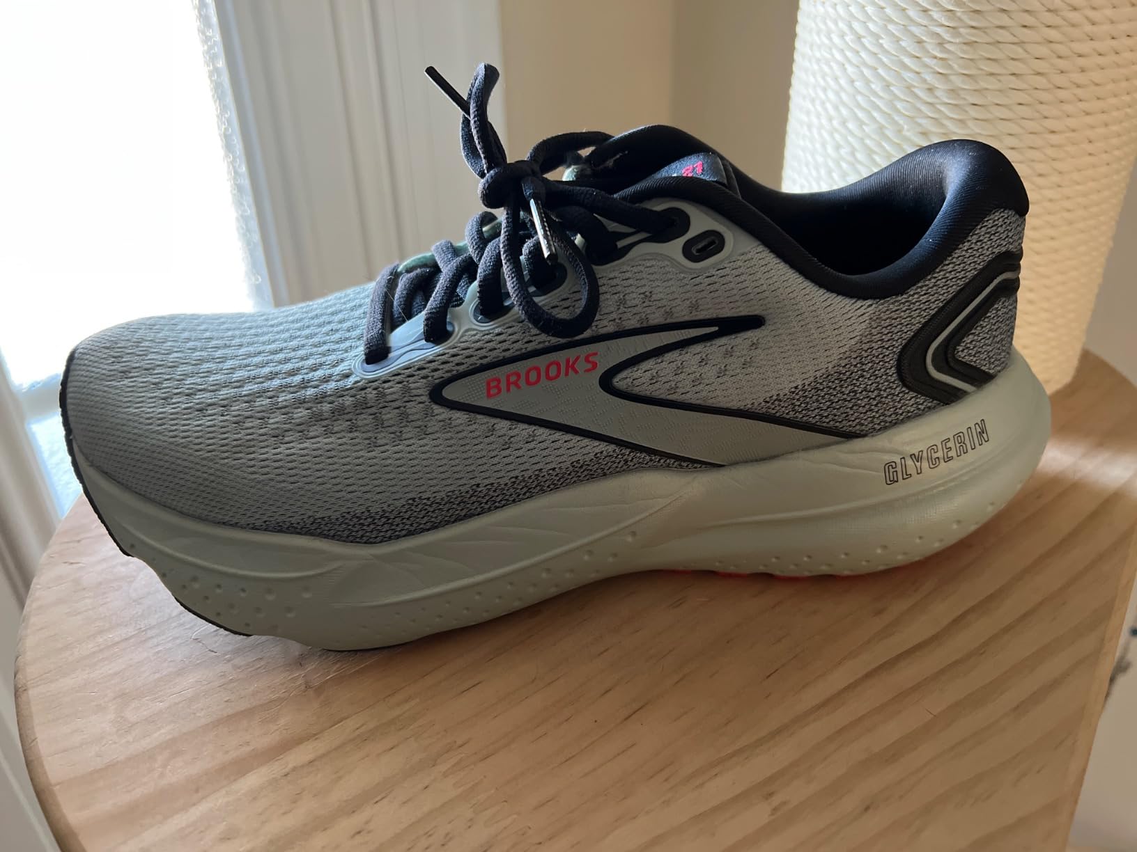Brooks Glycerin 21 worn during healthcare shift showing real-world professional use