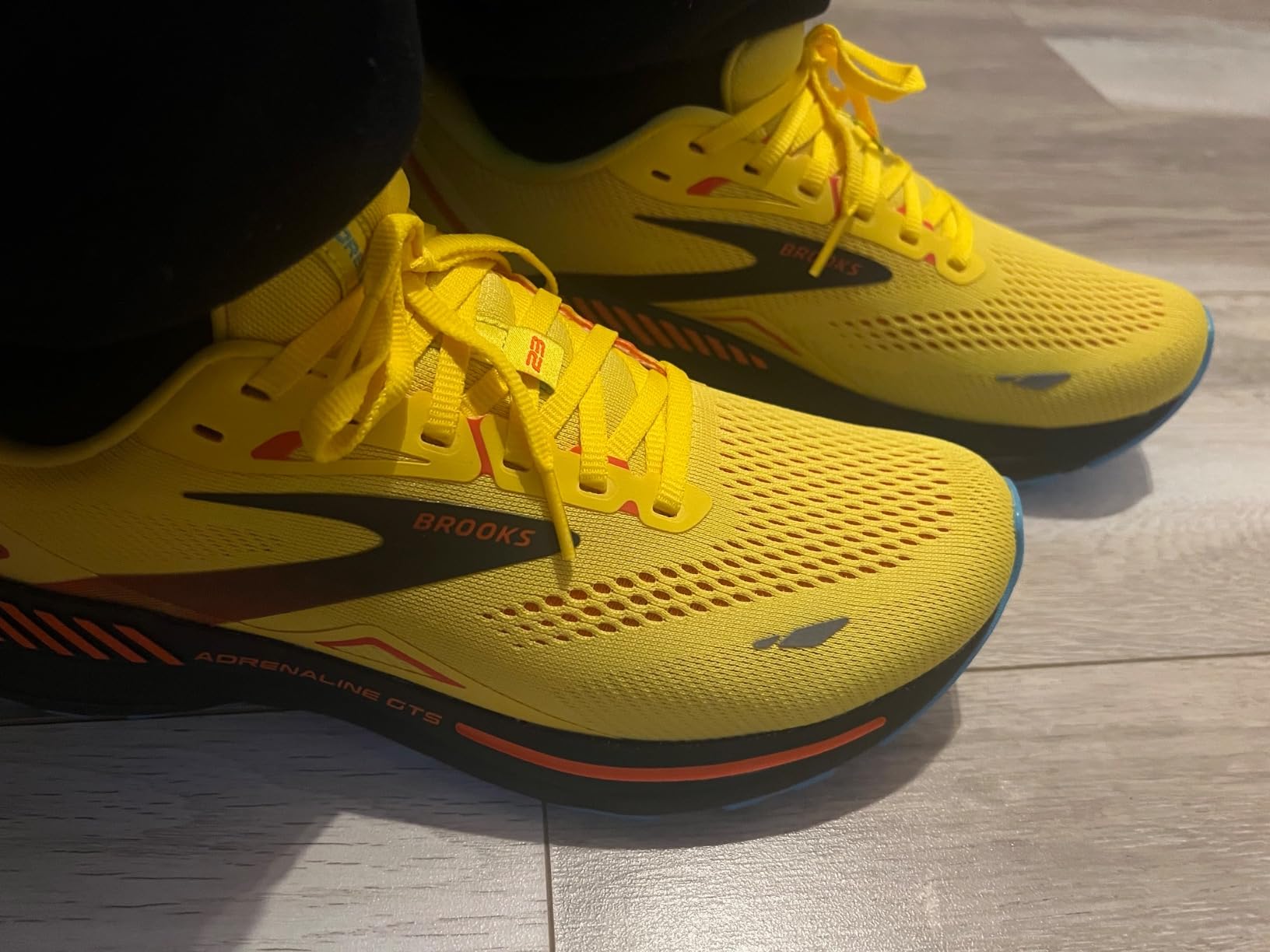 Brooks Adrenaline GTS 23 detail shot showing 3D Fit Print technology and mesh construction