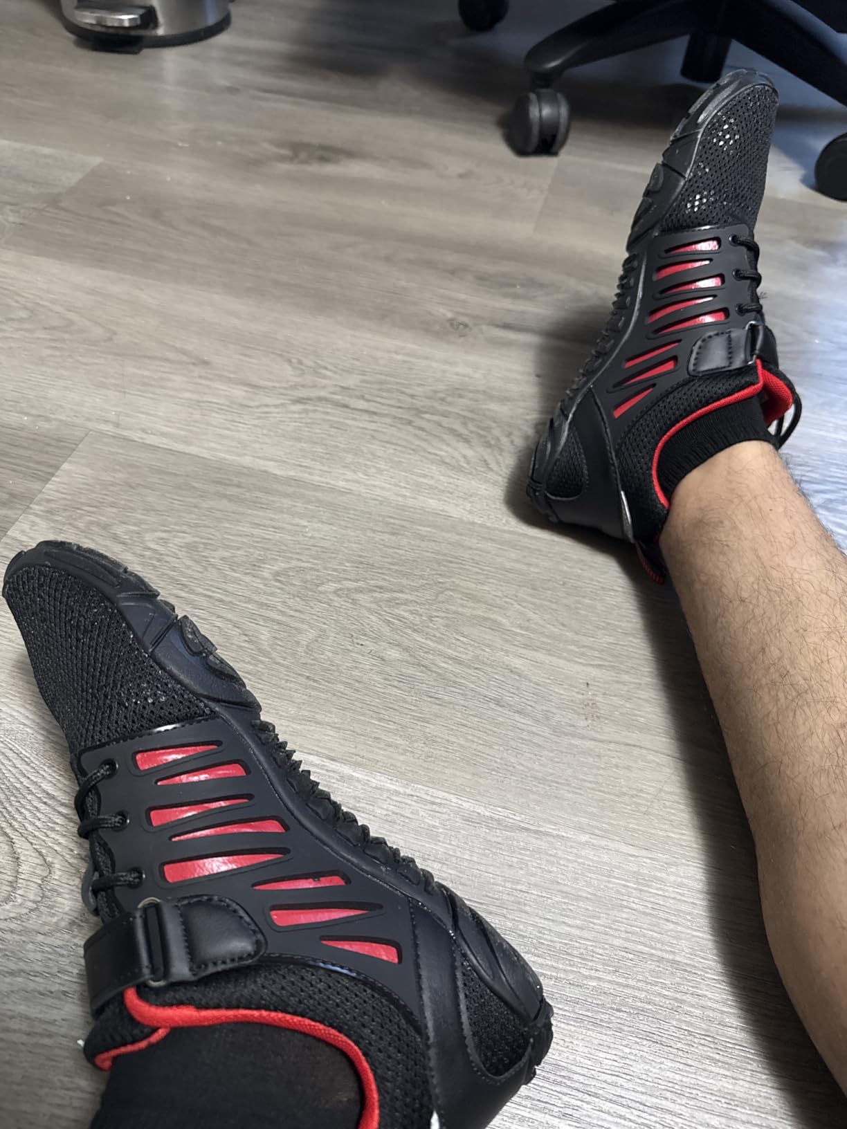 MIFAWA barefoot shoes black colorway showing wide toe box design and zero drop sole