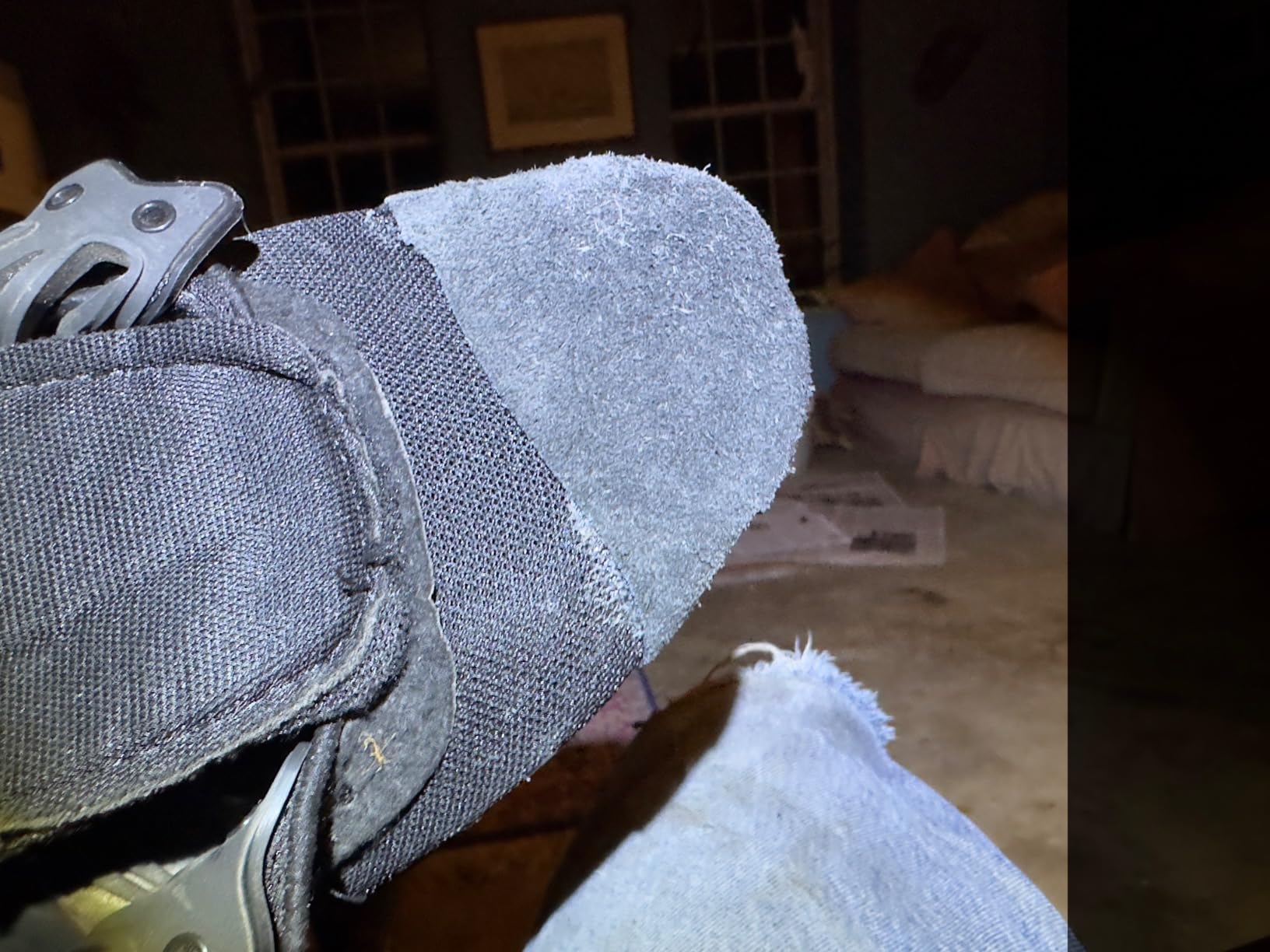 MIFAWA barefoot shoes during outdoor use showing wear patterns and durability