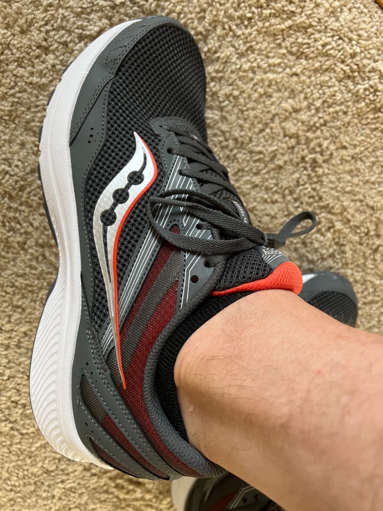 Saucony Cohesion 15 outsole showing rubber tread pattern and wear patterns after testing