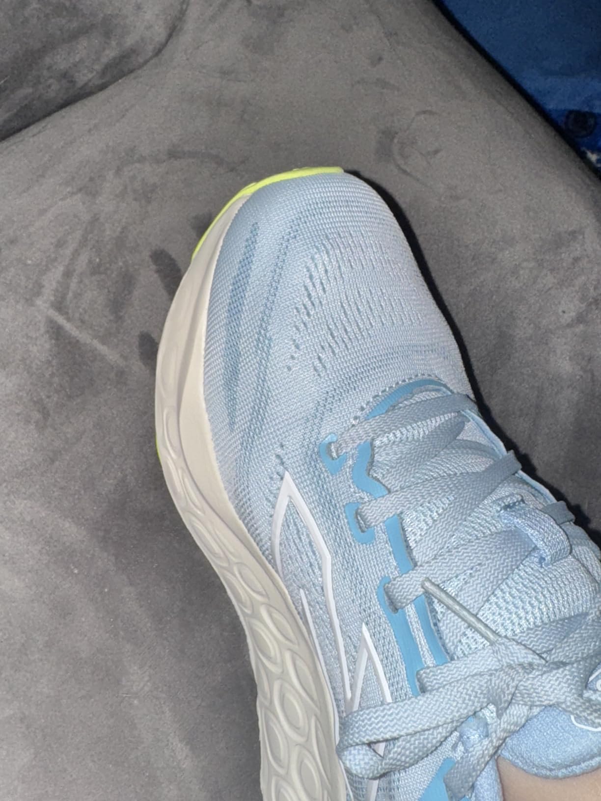 New Balance 680 V8 top-down view showing lacing system and upper construction details