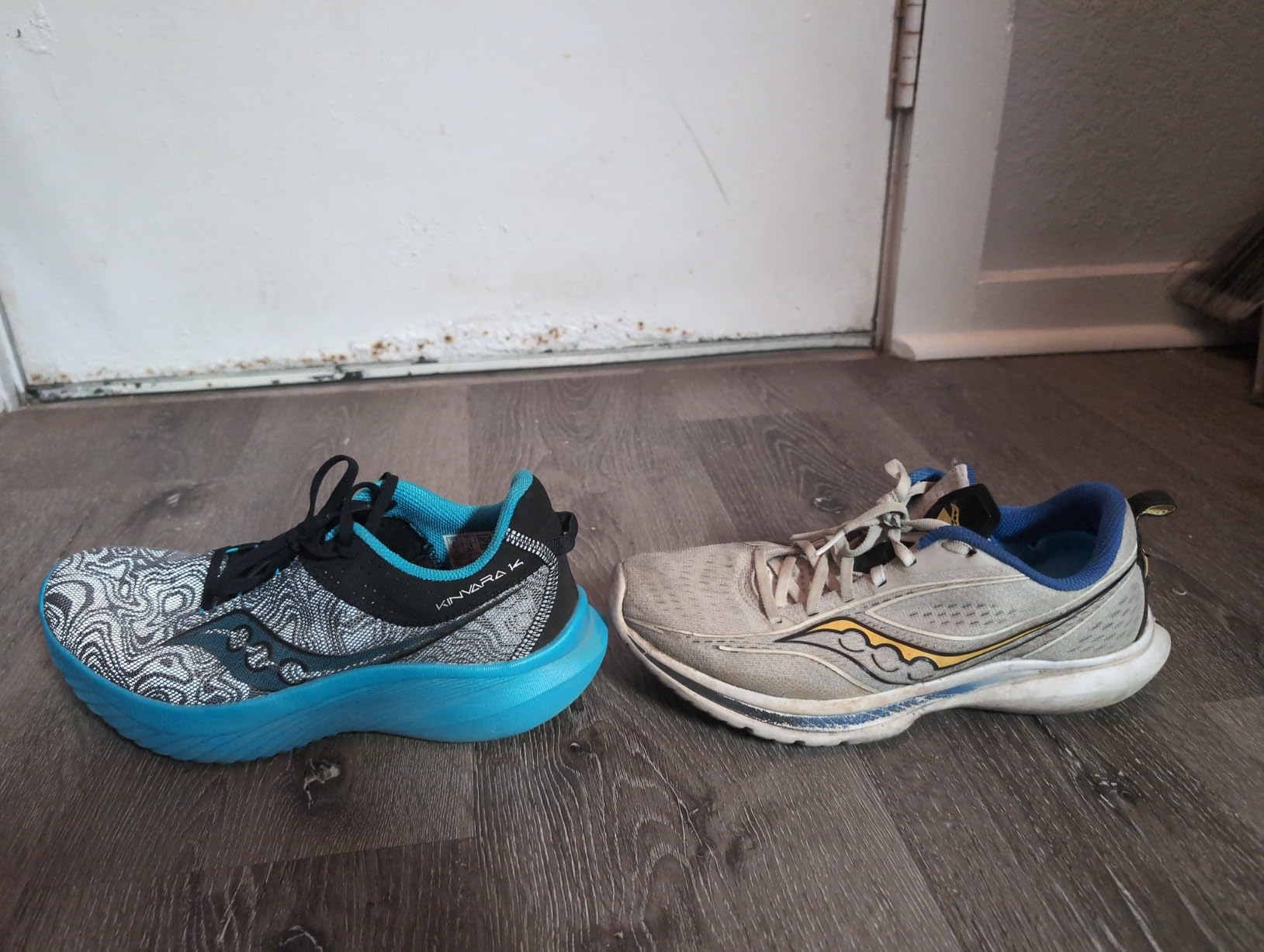 Saucony Kinvara 14 full side view showing complete design and proportions