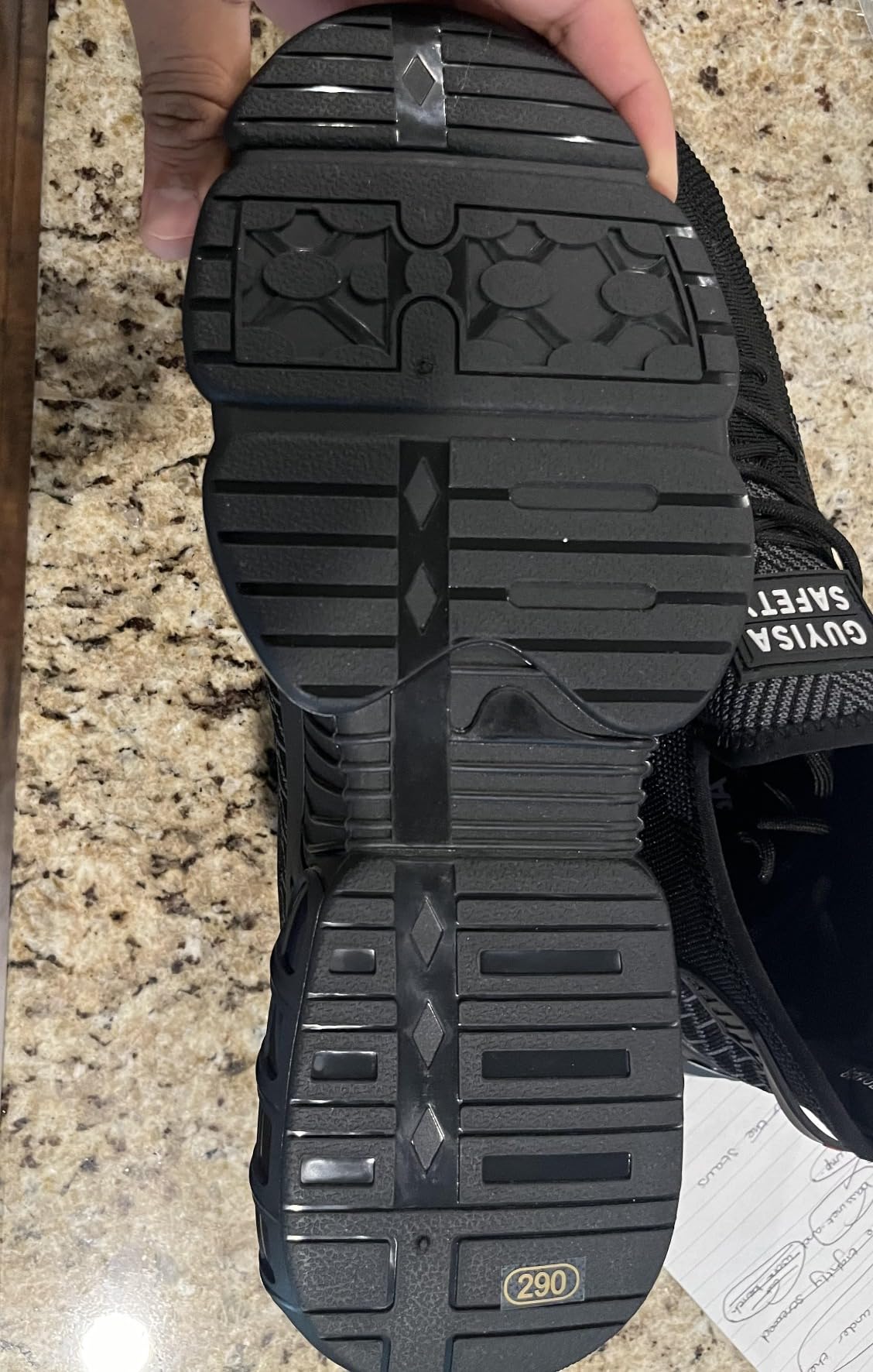 Steel toe shoes worn during warehouse work showing versatility and comfort features