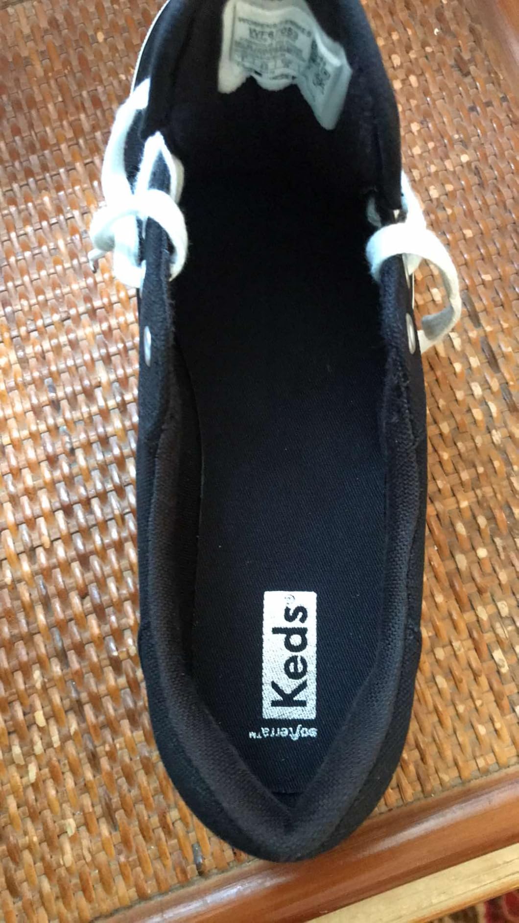 Keds Center III sneakers detail view showing canvas upper construction and lace pattern