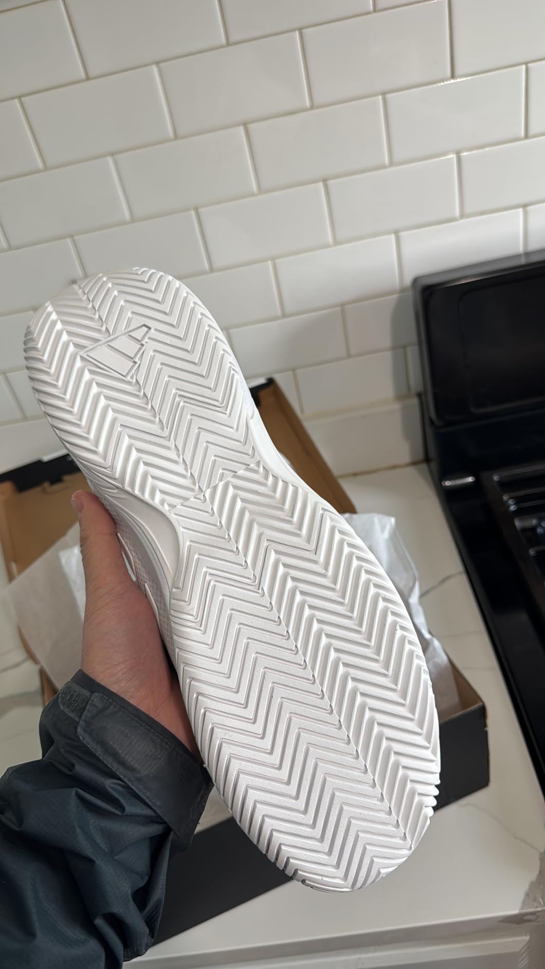 Adidas Gamecourt 2.0 showing outsole traction pattern detail for court grip