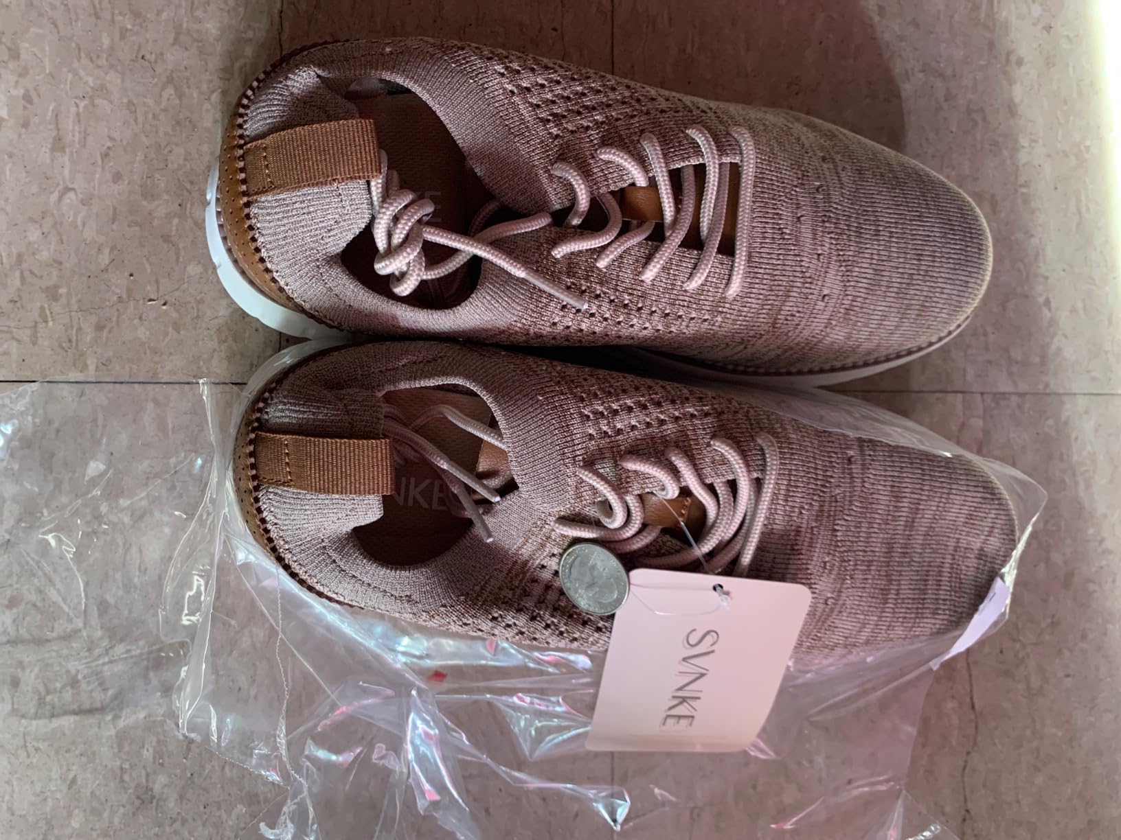 Final assessment photo of SVNKE oxford shoes showing overall condition after 8 weeks testing