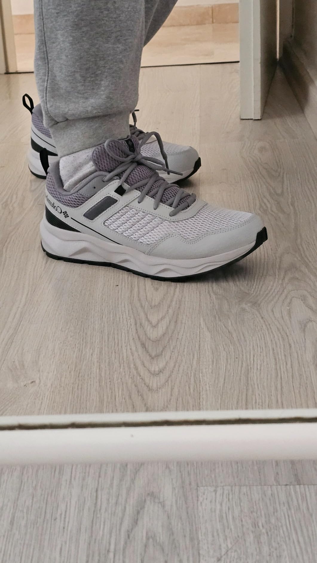 Columbia hiking shoe showing ankle support features and lacing system design