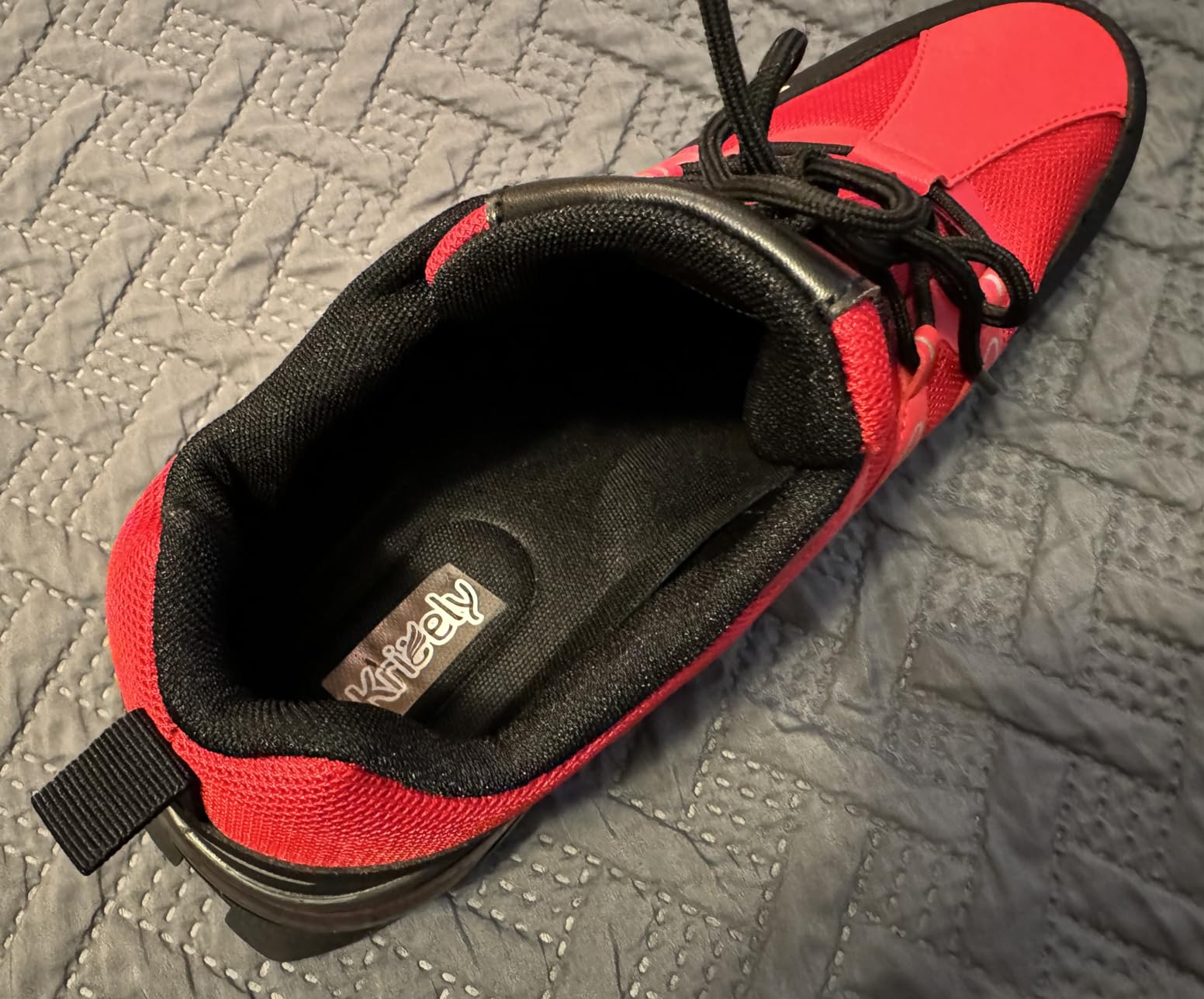 Marketing claims verification showing Kricely walking shoes performance features and construction details