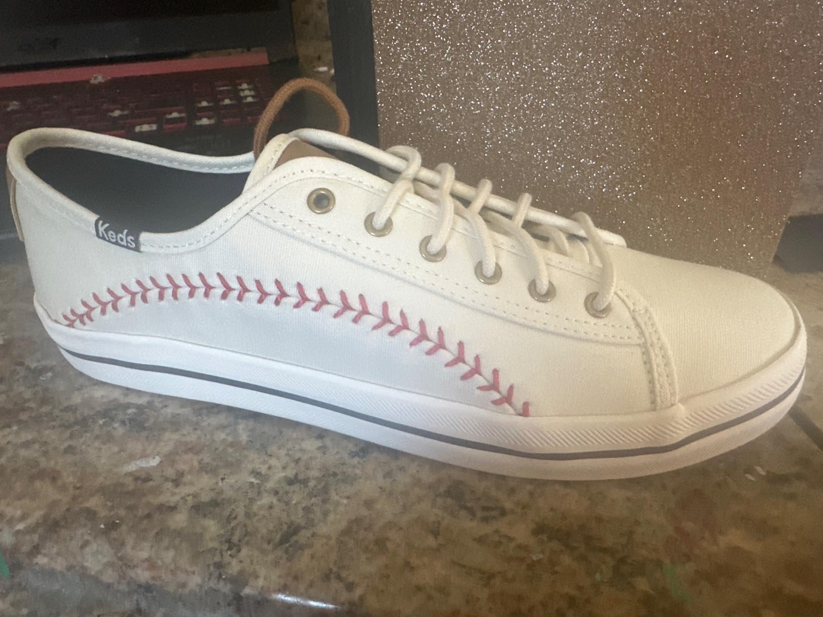 Keds baseball sneakers lifestyle shot showing versatility with different outfits
