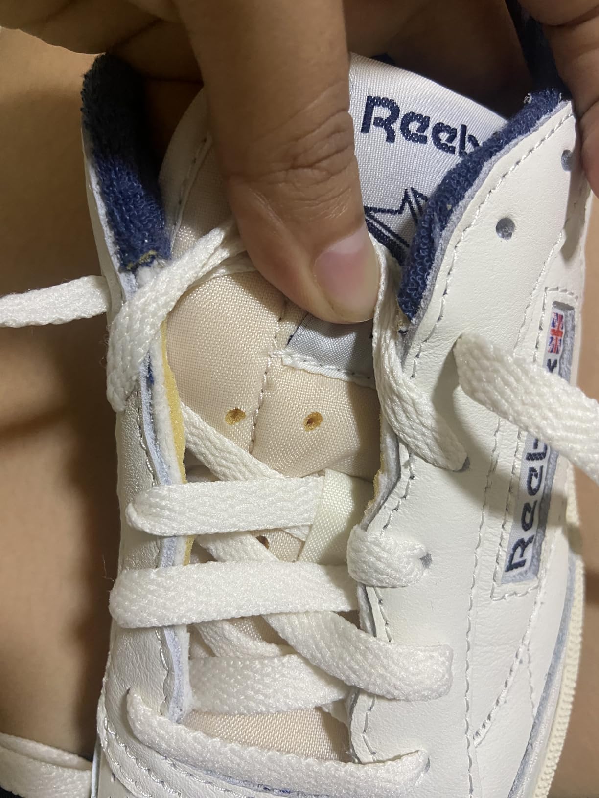 Reebok Club C 85 Vintage classic white leather sneakers with green accents and 80s court styling