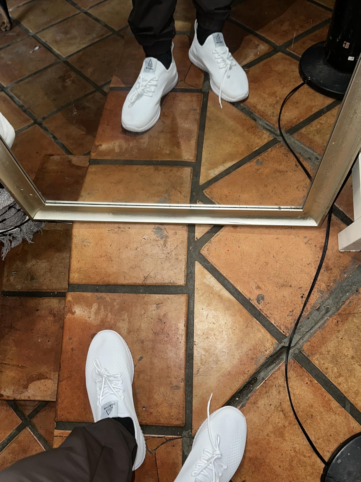 VAMJAM shoes showing EVA outsole pattern and wear areas