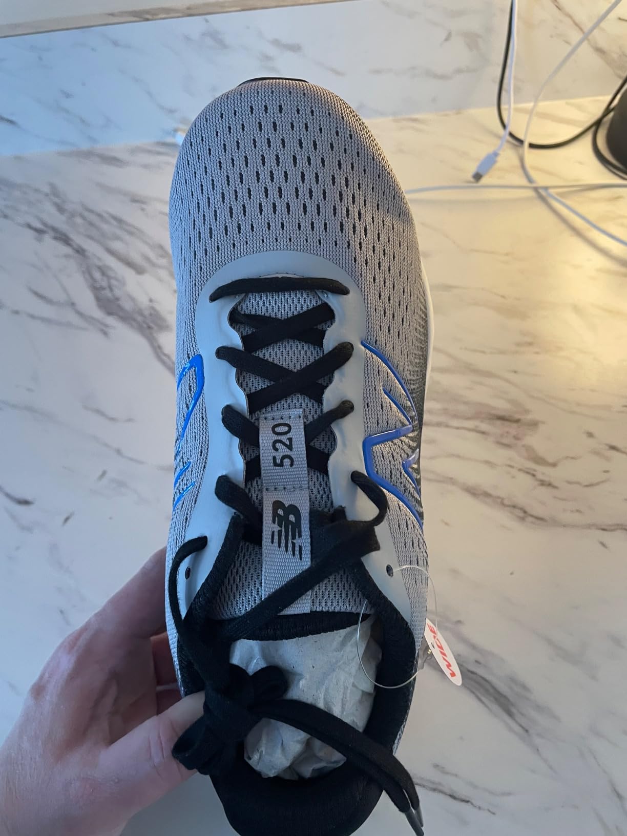 New Balance 520 V8 final assessment showing wear patterns after 8 weeks of testing