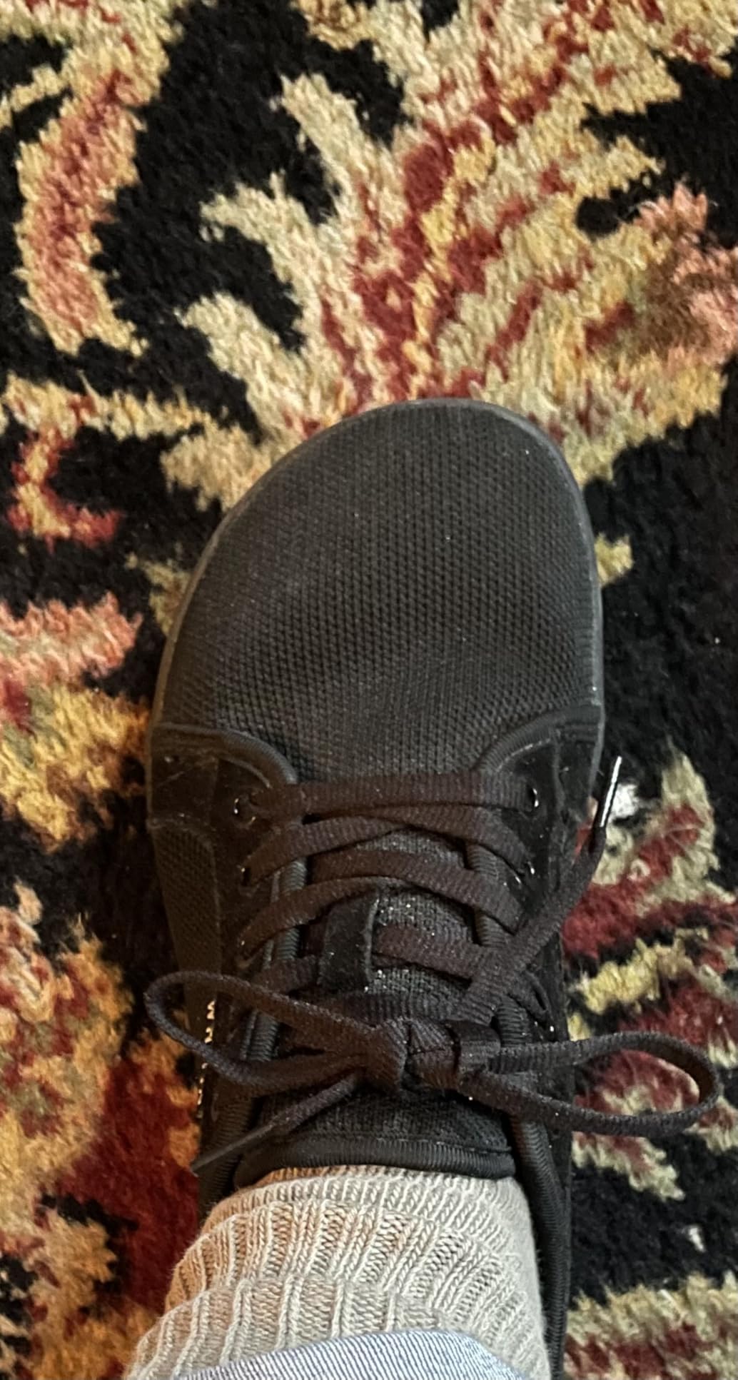 WHITIN barefoot shoes proper fit demonstration showing correct tongue positioning and overall appearance