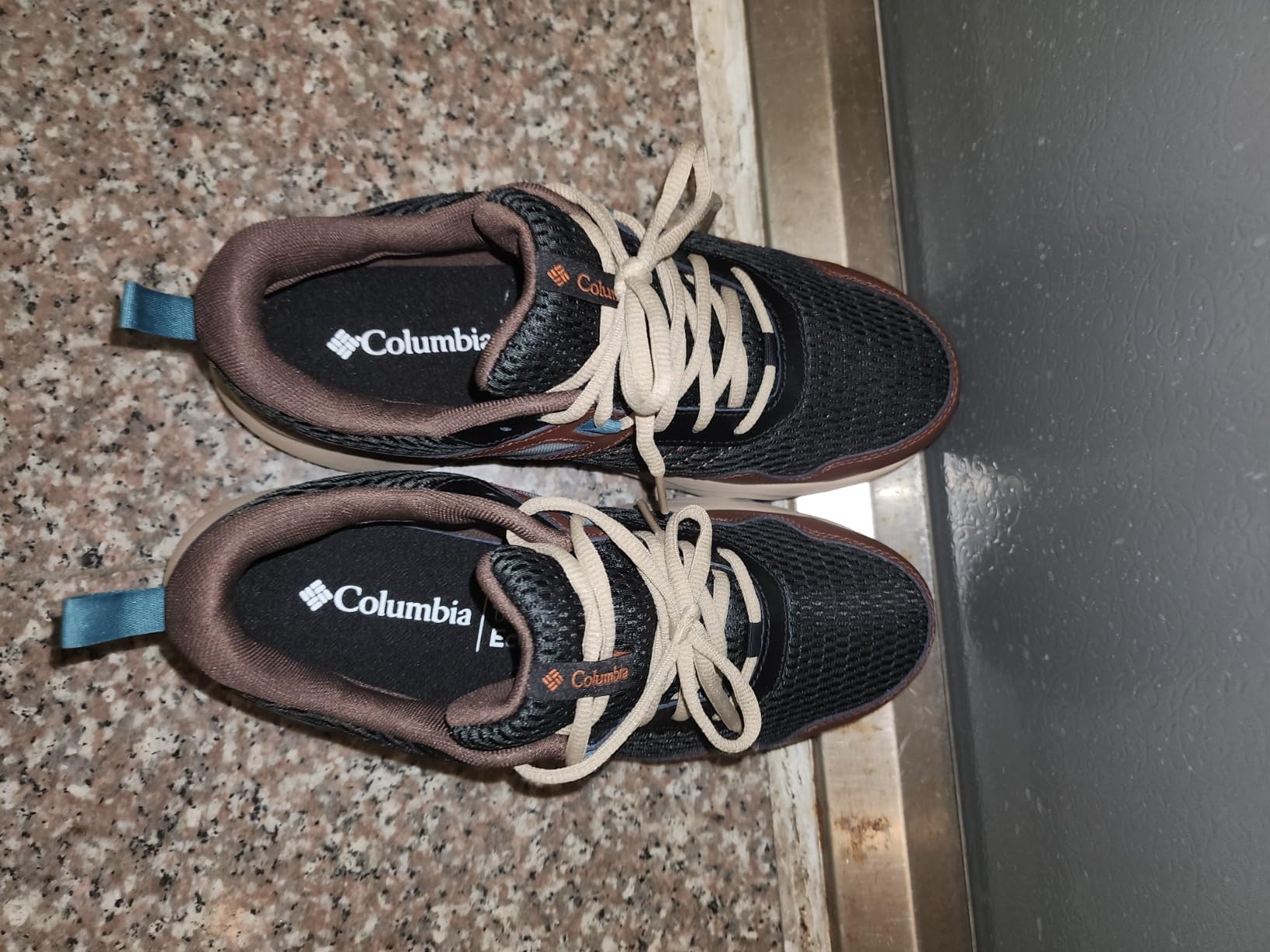 Columbia Plateau shoe design details and construction quality close-up
