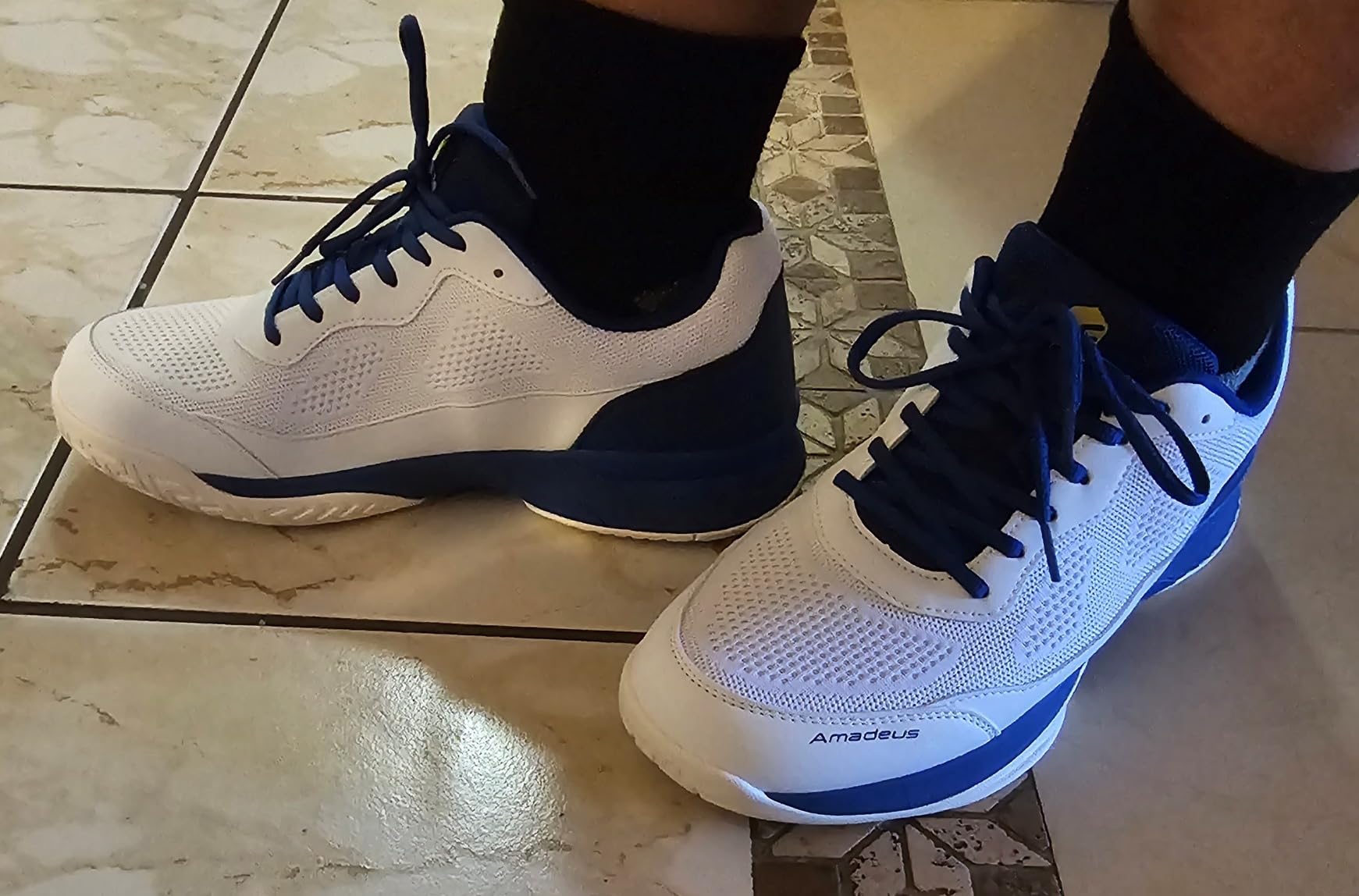 FitVille pickleball shoes in action during court play showing lateral stability