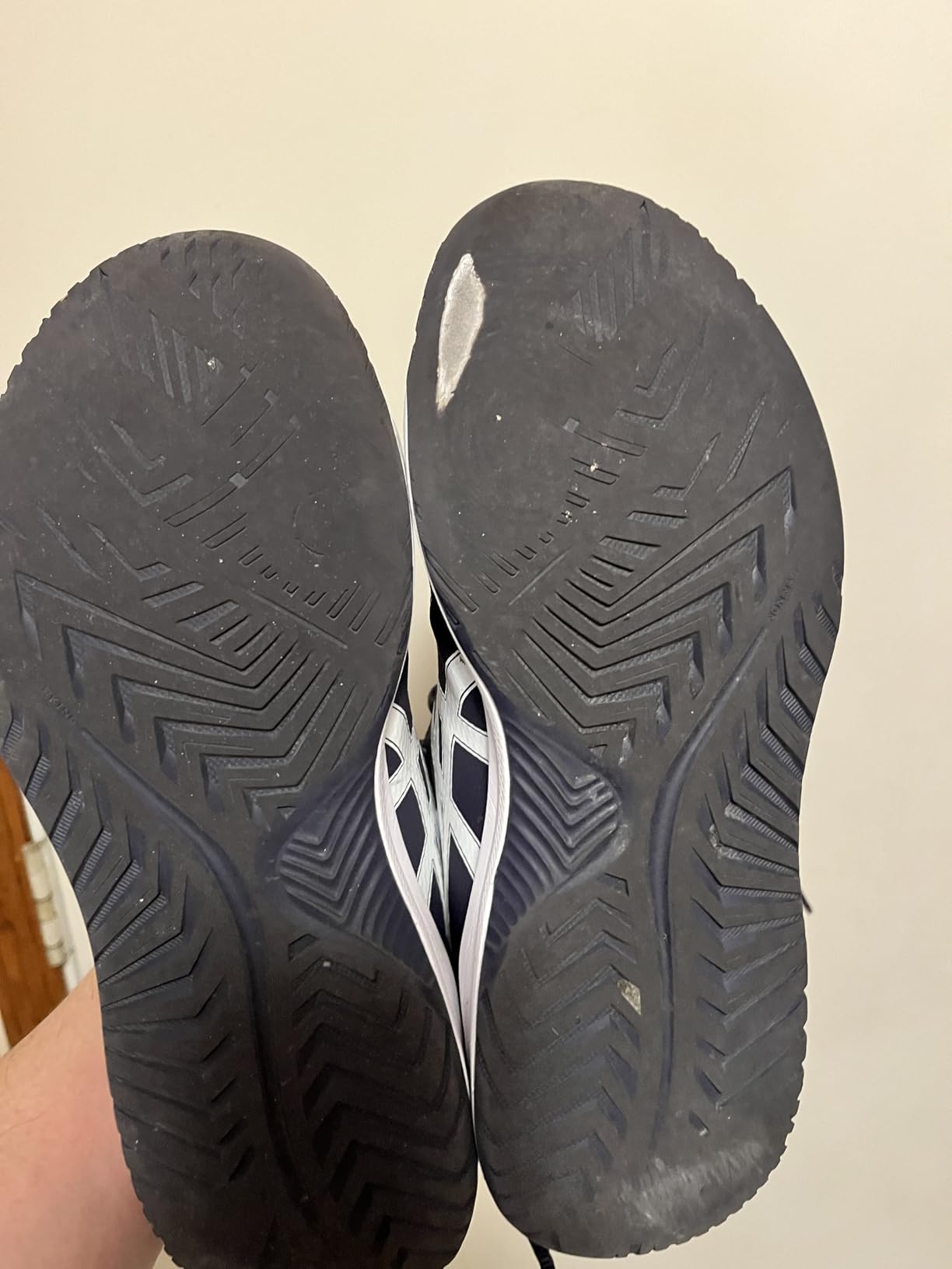 ASICS Gel-Dedicate 8 showing wear patterns after testing period