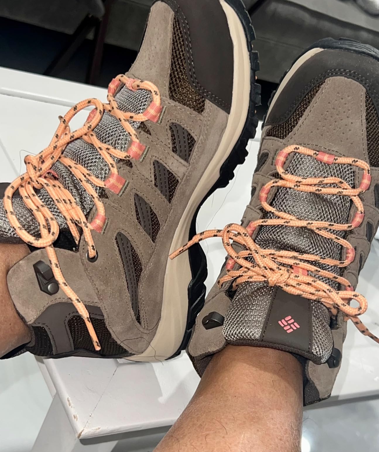 Columbia Crestwood boots showing different colorway options and mesh ventilation panels