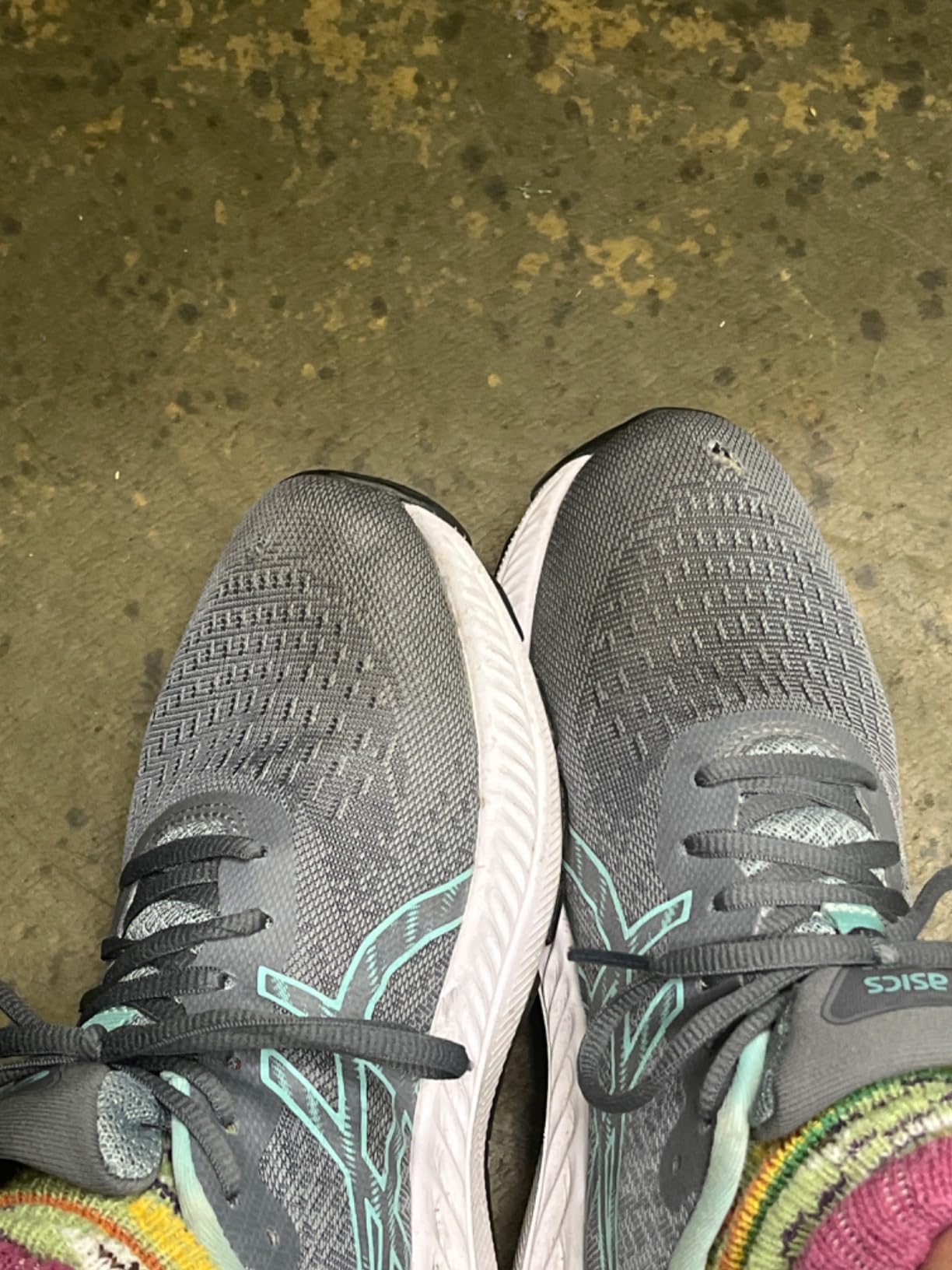 ASICS Gel-Excite 9 showing wear patterns after extended use highlighting durability concerns