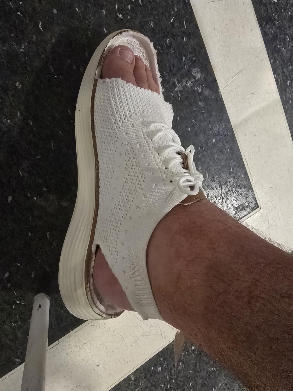 Memory foam insole modification showing arch support enhancement for all-day comfort