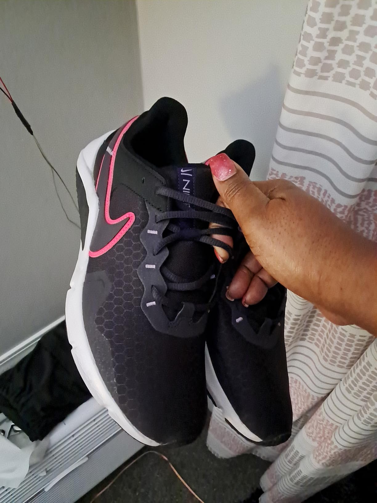 Nike women's training shoes showing brand details and overall construction quality
