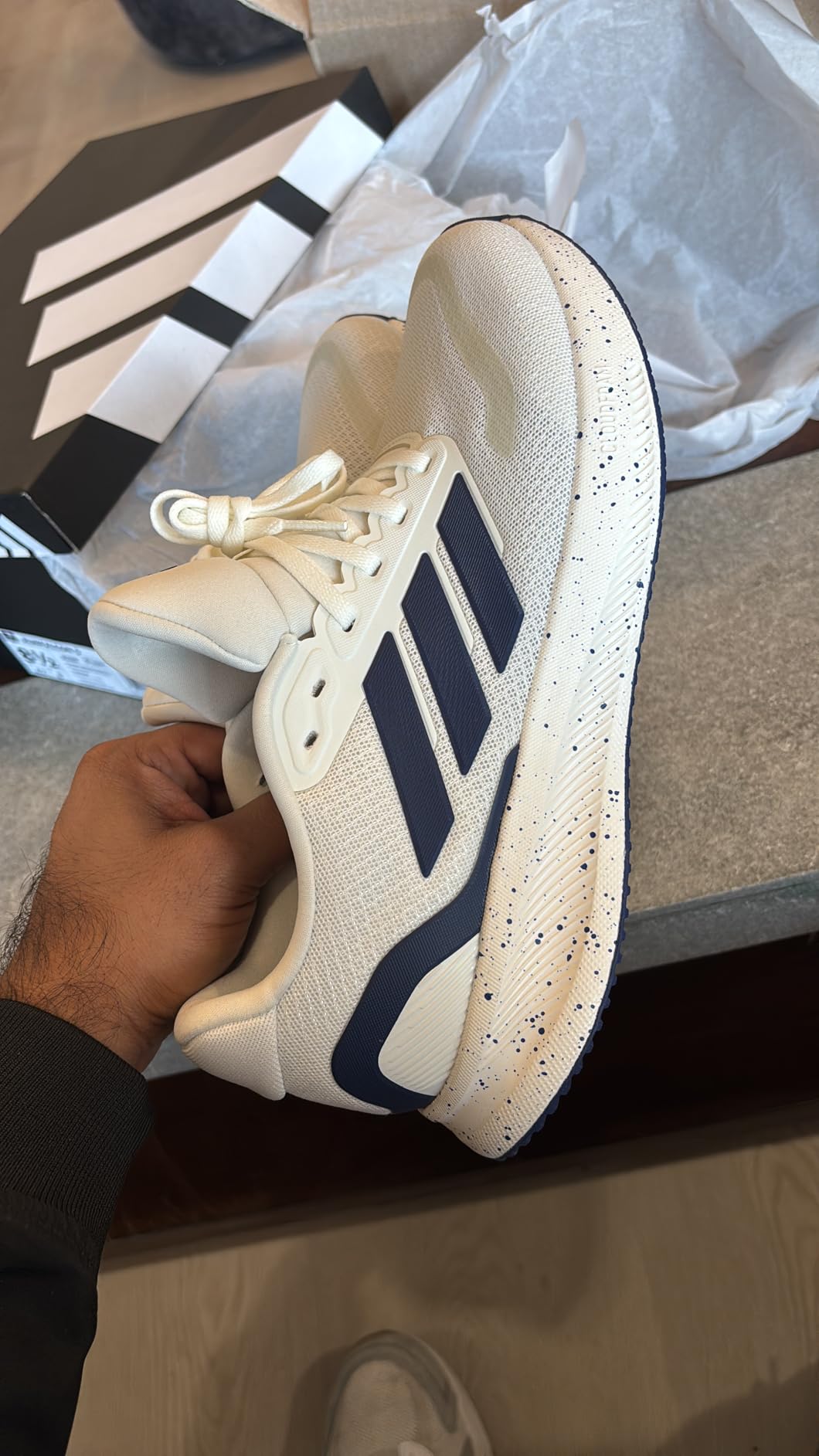 Adidas Run Falcon 5 gym performance showing lateral stability