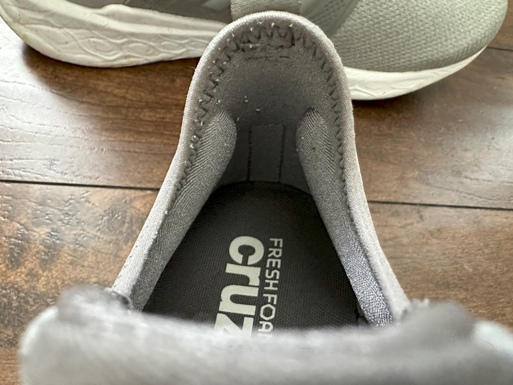 New Balance Cruz V3 shoe construction details showing mesh upper and Fresh Foam X midsole technology