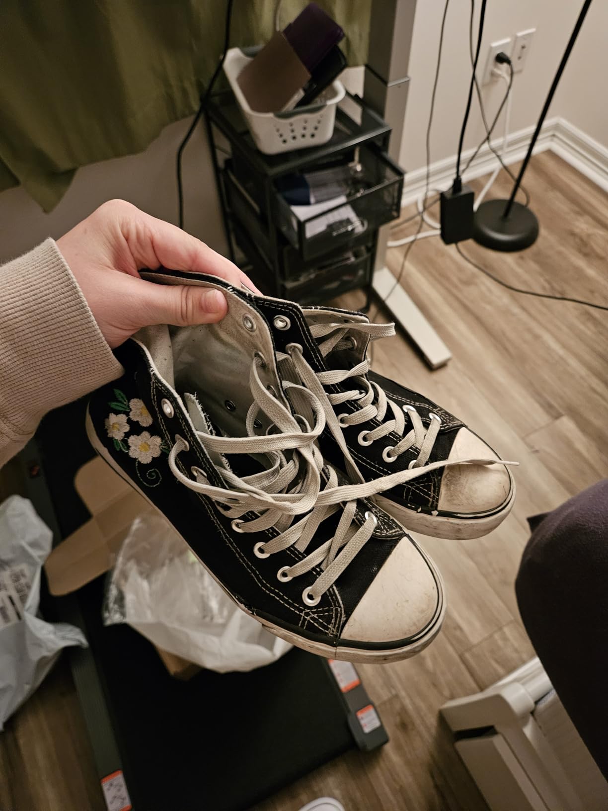 hash bubbie sneakers showing side profile with high ankle support and classic canvas sneaker silhouette