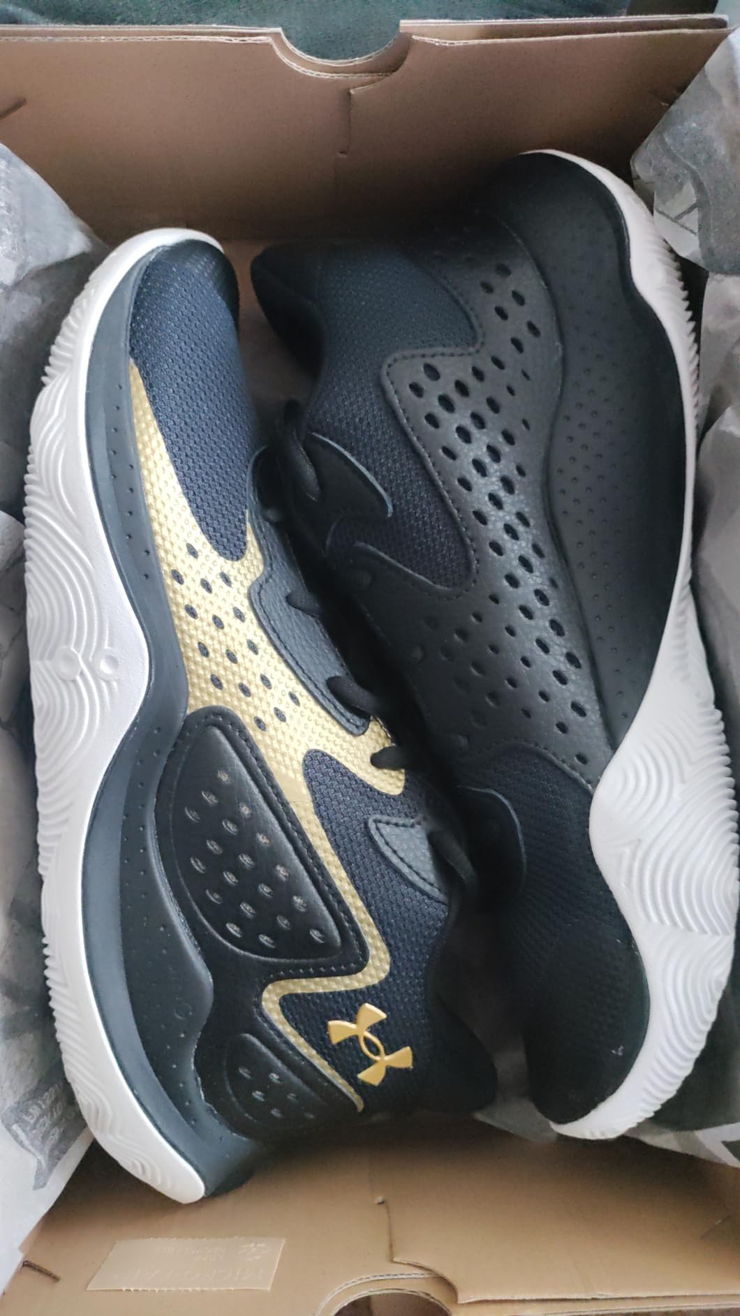 Under Armour Jet 23 basketball shoes showing wear patterns after court testing