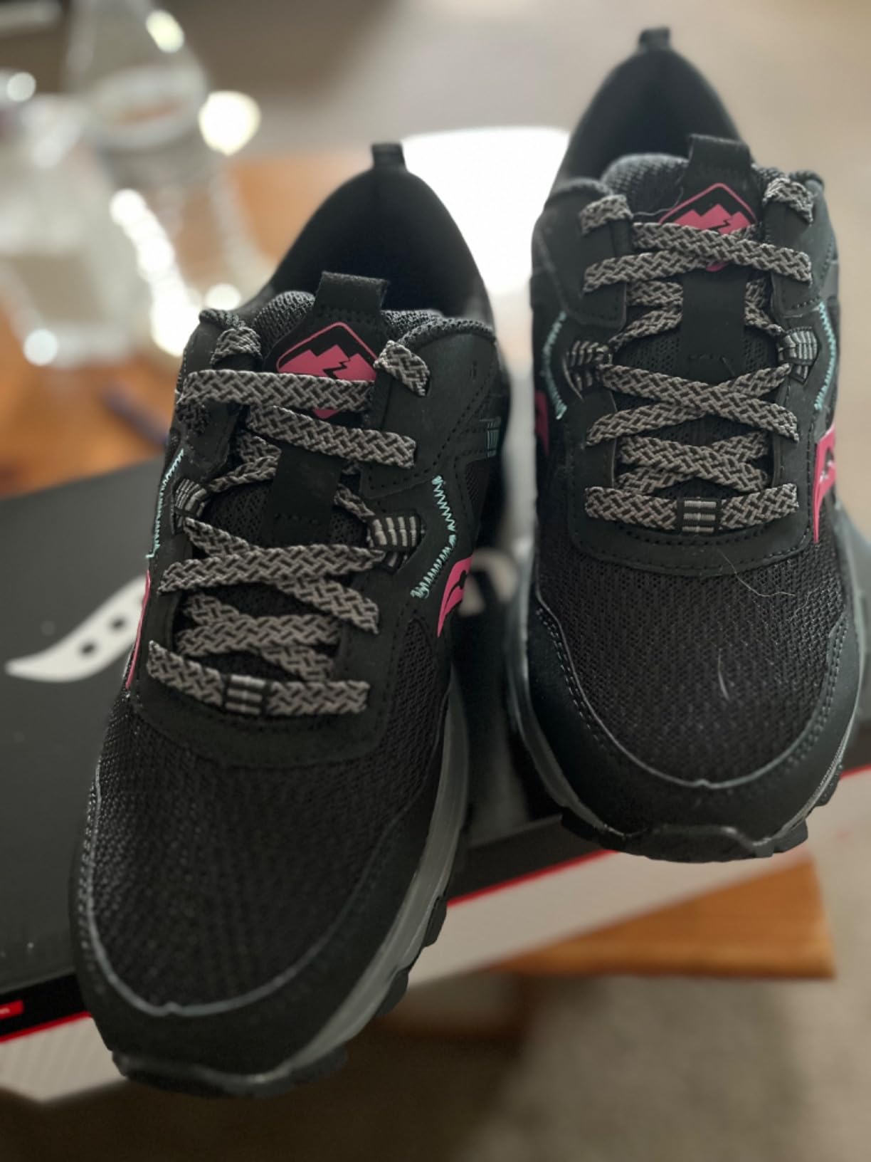 Trail action shot of Saucony TR16 during outdoor hiking adventure