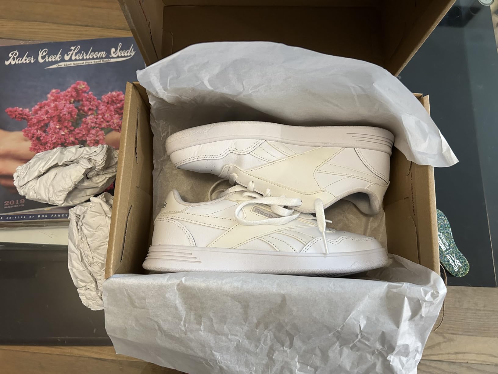 Reebok Court Advance after several weeks of wear showing durability and aging characteristics