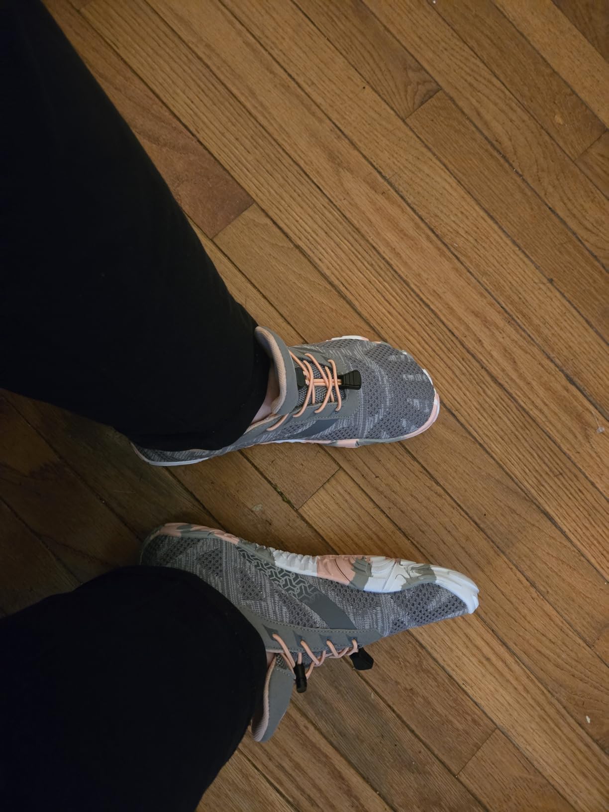 Barefoot shoes worn during outdoor activities showing versatility