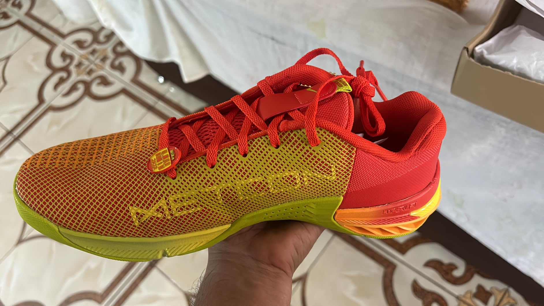 Nike Metcon 8 during CrossFit workout showing stability during lifting movements