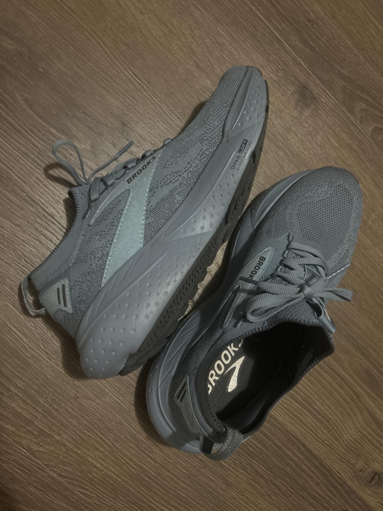 Lifestyle shot of Brooks Glycerin Stealthfit 21 worn casually showing versatility beyond running