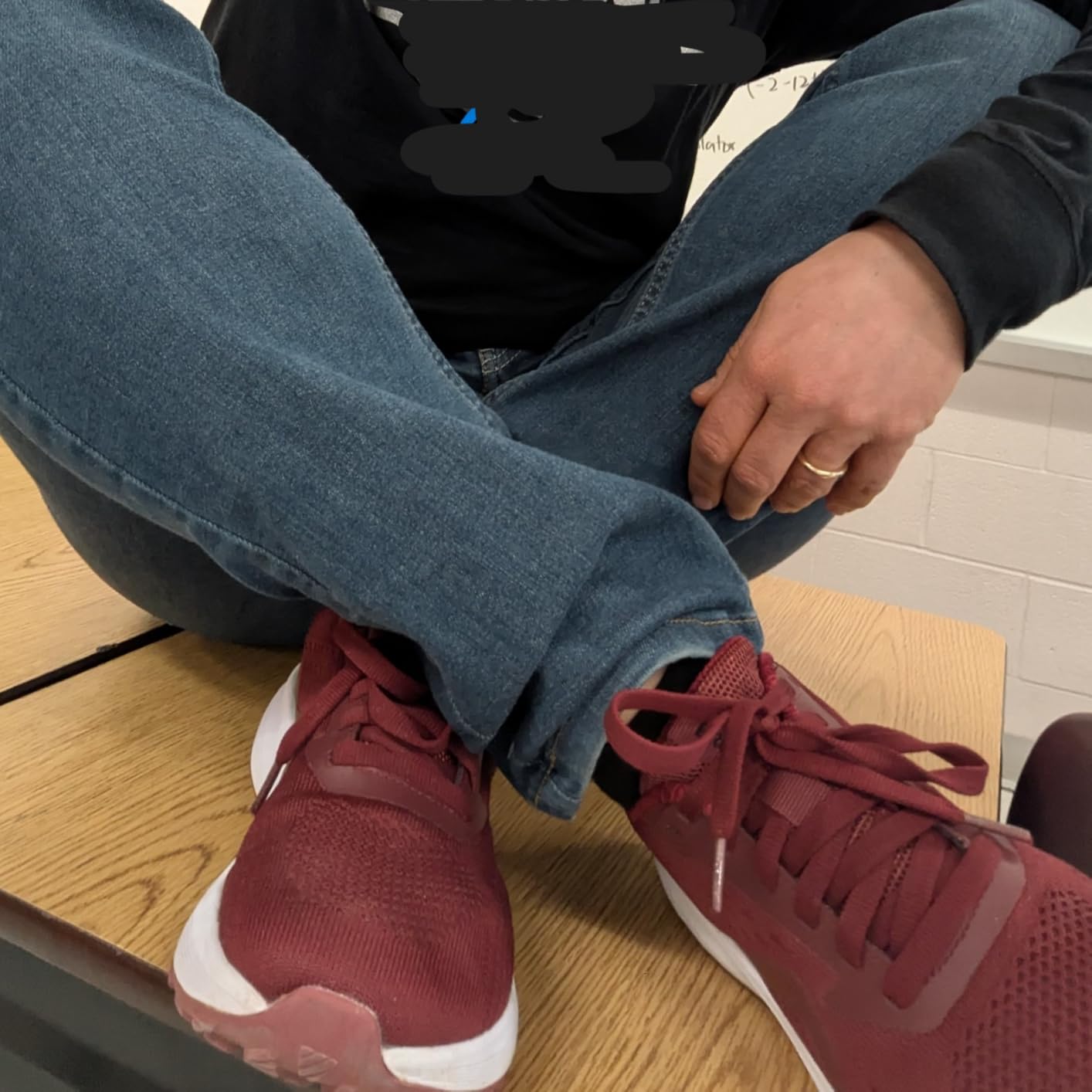Customer photo showing BRONAX shoes worn in daily life setting