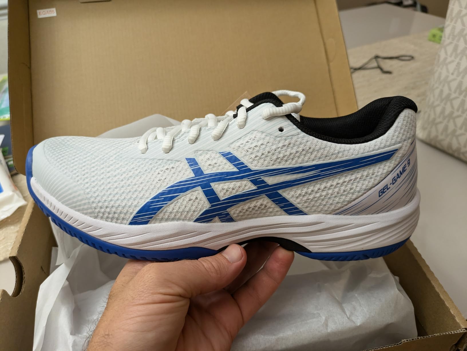 ASICS Gel-Game 9 heel and arch support construction for tennis stability