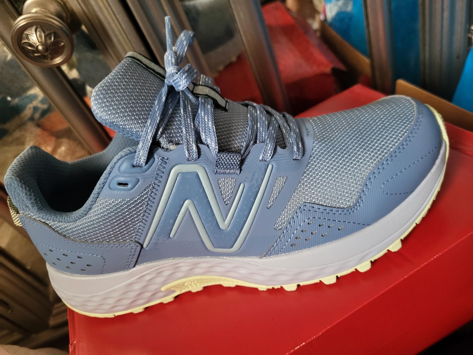 New Balance 410 V8 in action showing versatile use for trail and urban activities