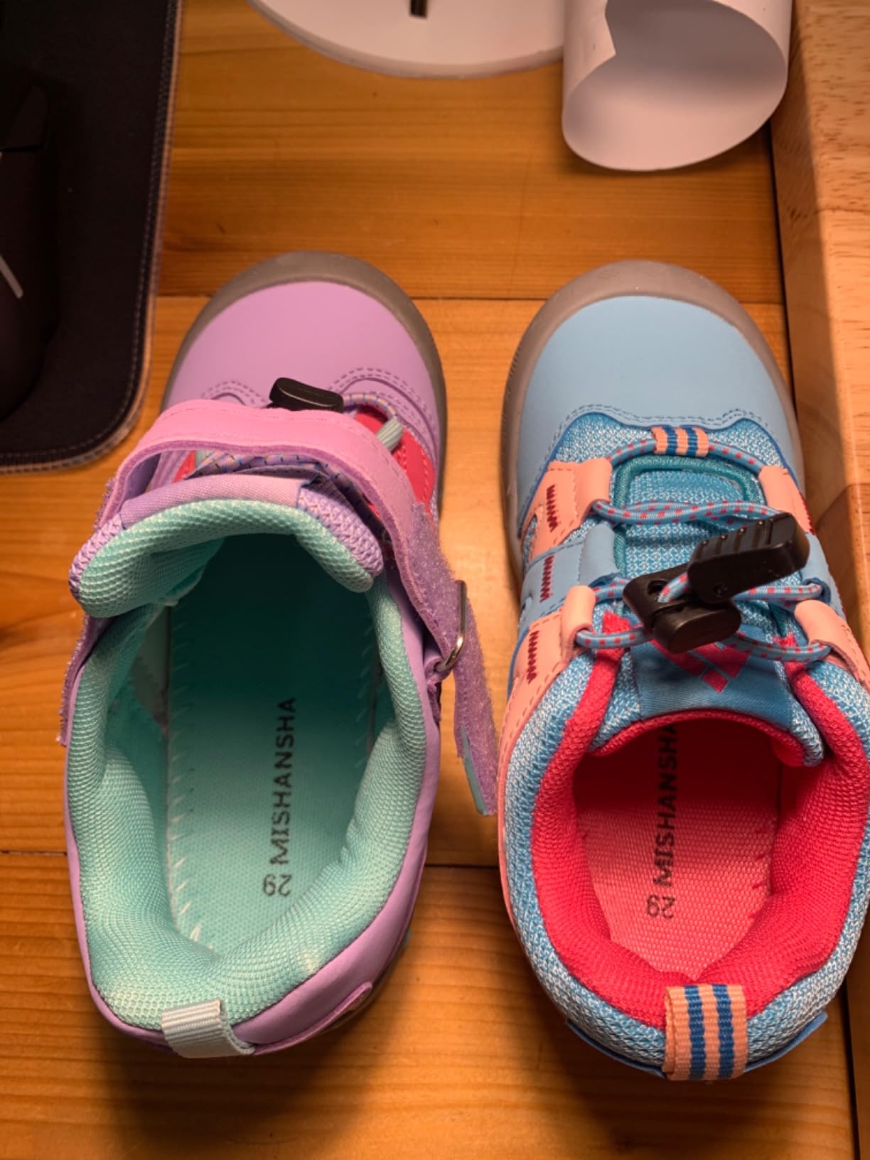 Mishansha kids hiking shoes showing wear patterns after extended use