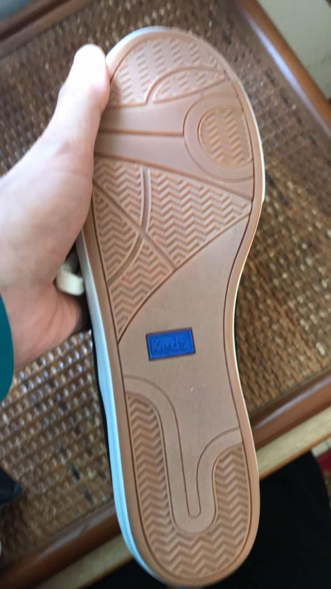 Keds sneaker interior view showing mesh lining and cushioned footbed construction