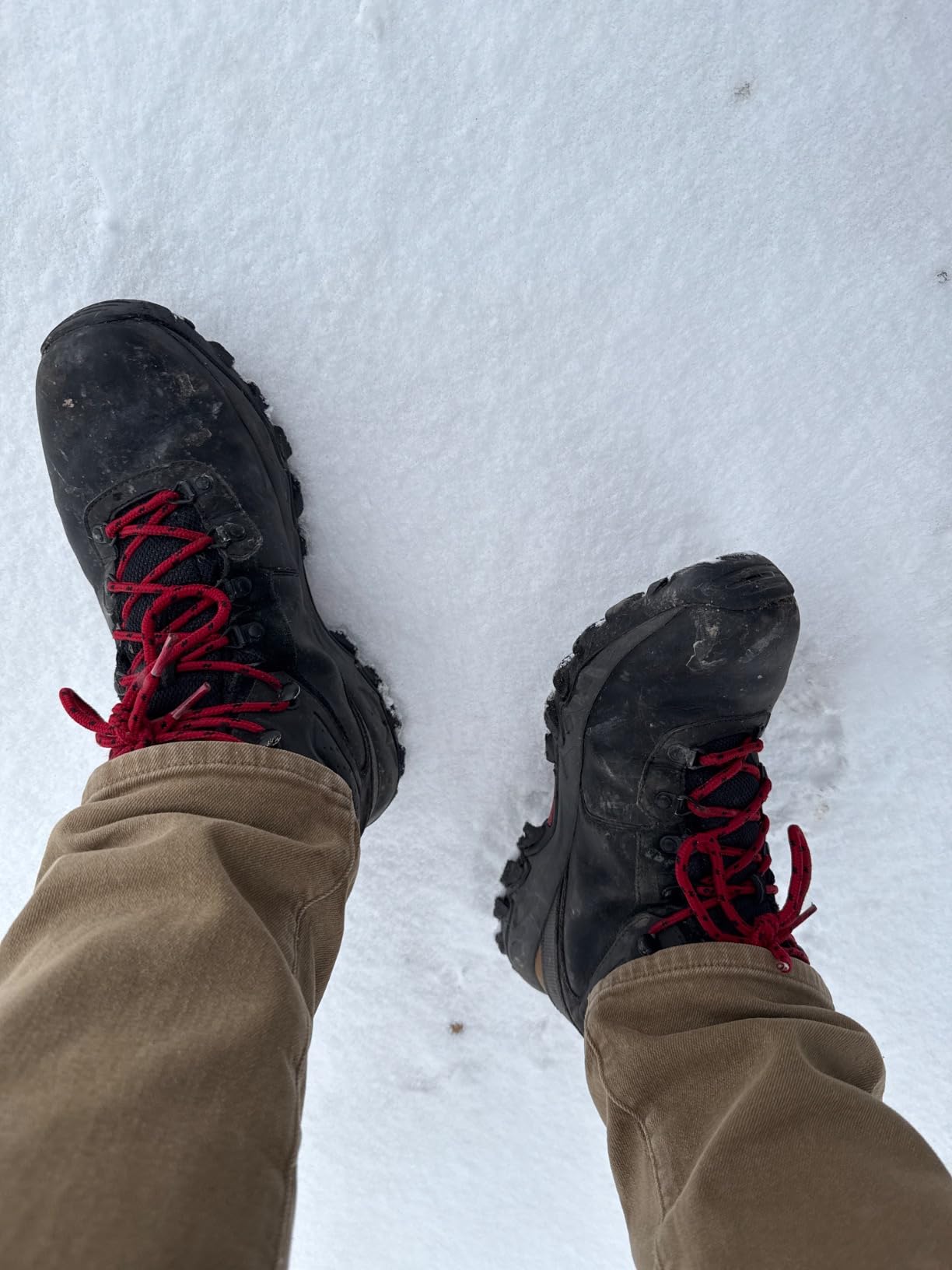 Columbia Newton Ridge boots in winter conditions showing cold weather performance