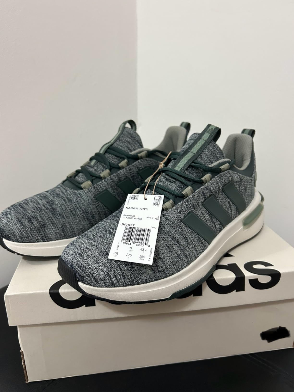Adidas Racer TR23 lifestyle shot showing how the sneakers look when worn with casual jeans