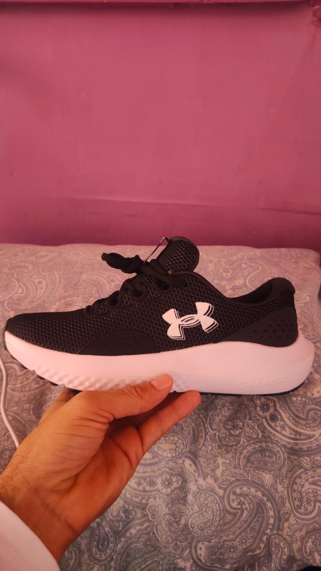 Under Armour Charged Surge 4 customer photo showing real-world fit and appearance